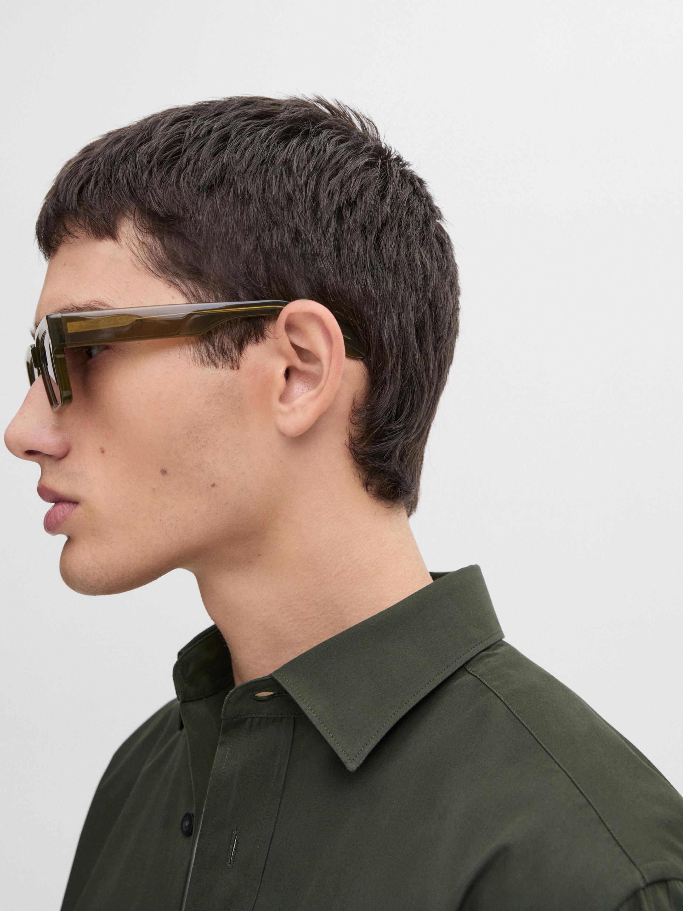 Regular fit cotton poplin shirt