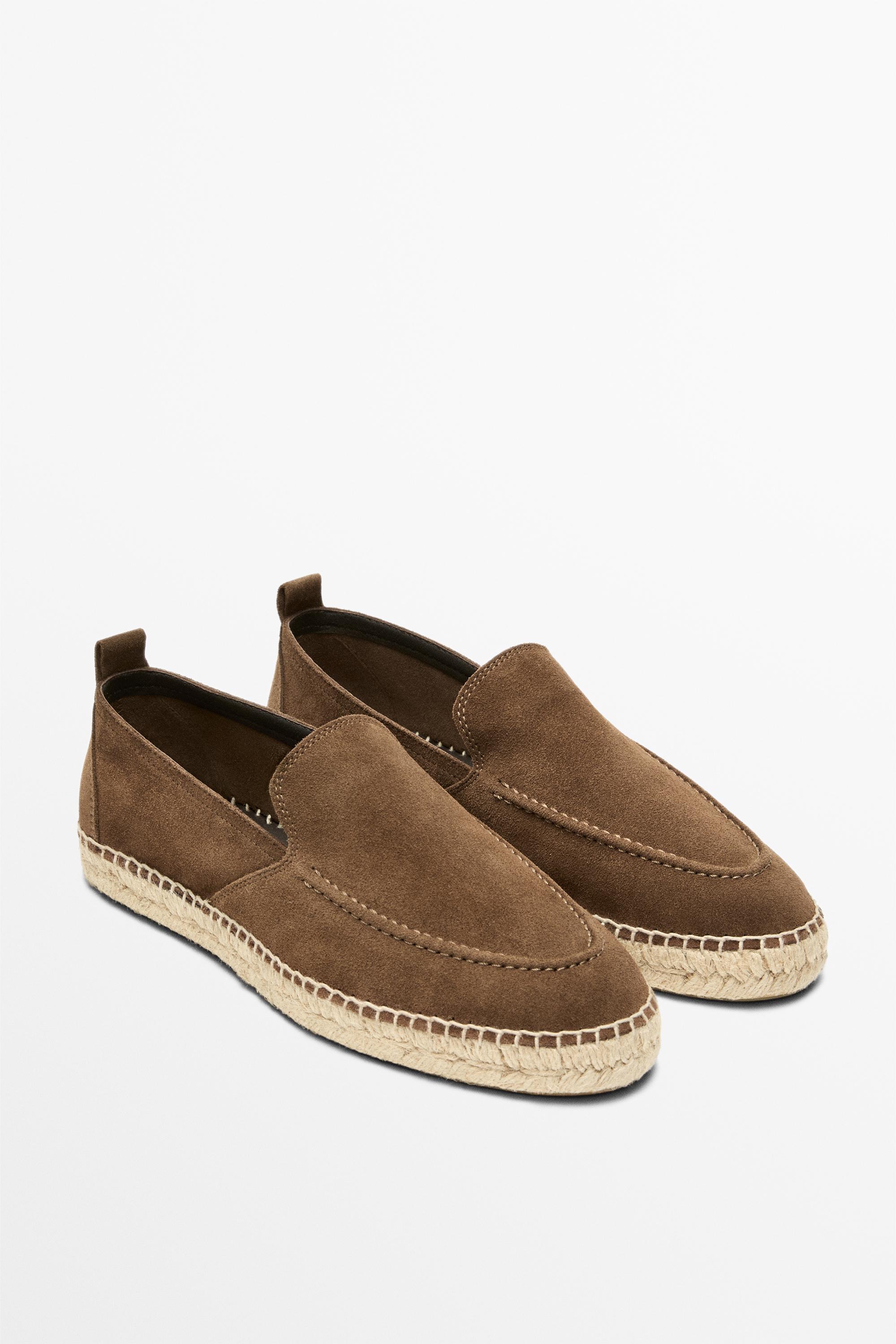 Leather espadrilles with moc toe — OCHRE