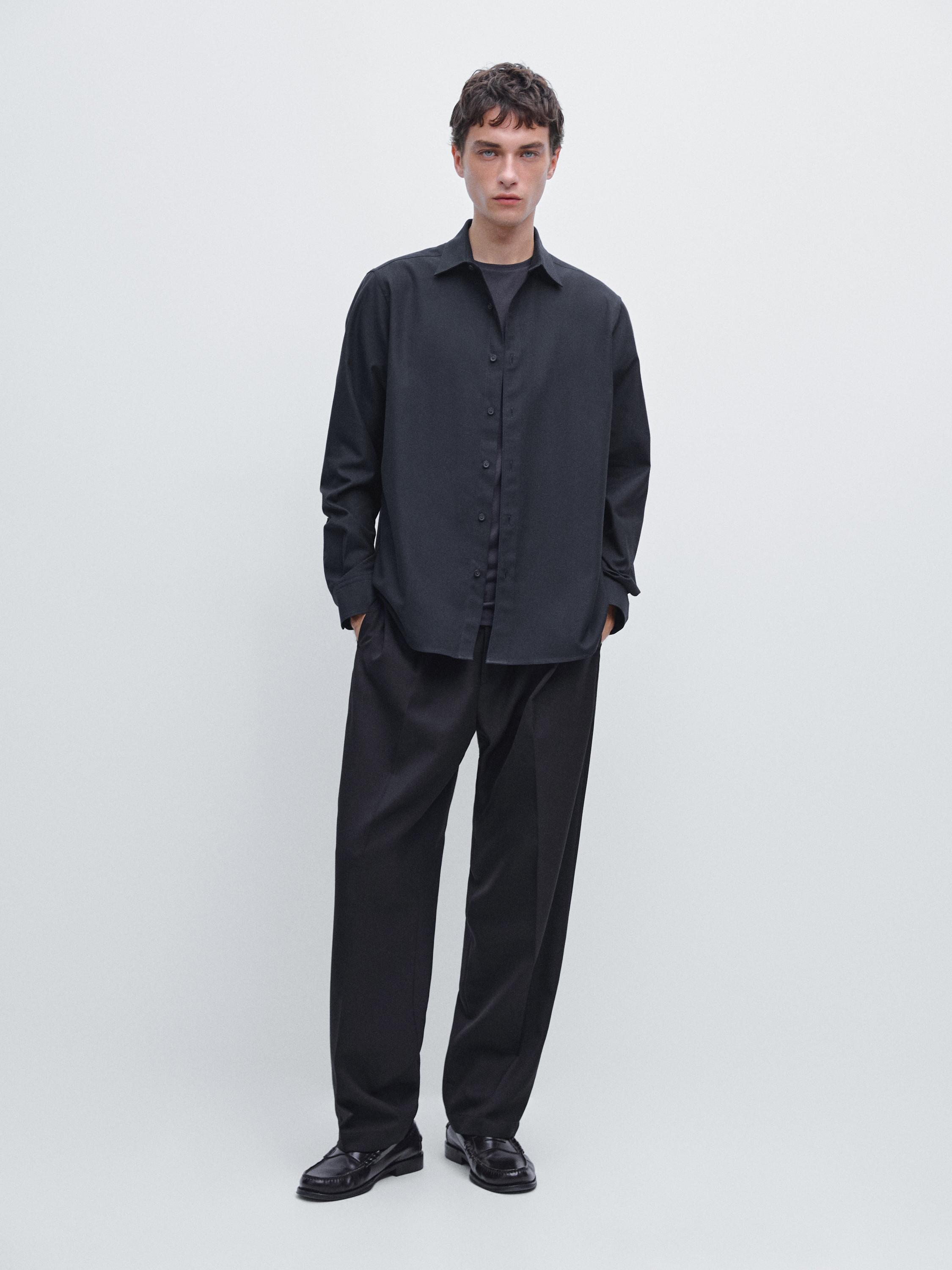 Regular fit twill shirt