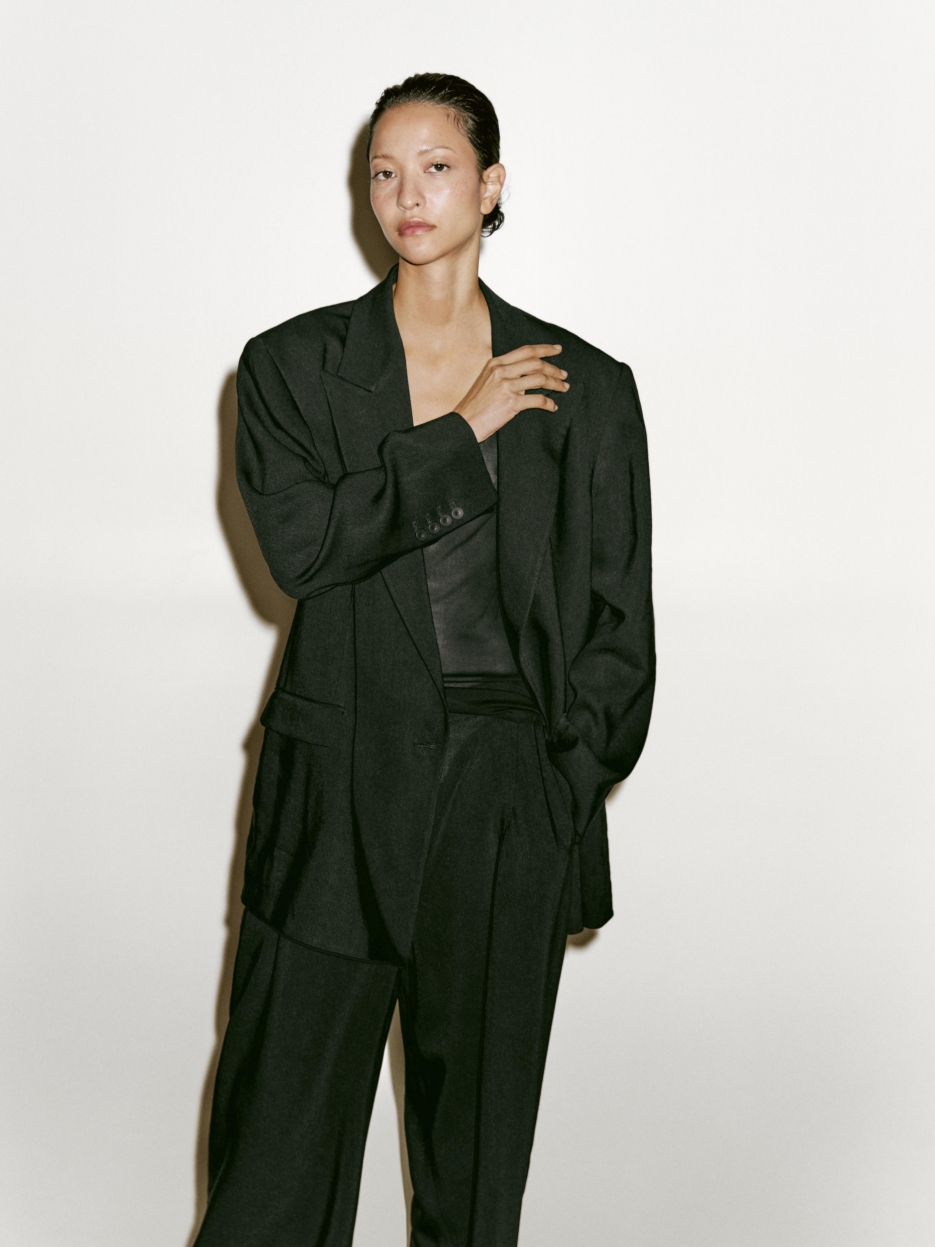 Linen blend darted suit trousers - Limited Edition
