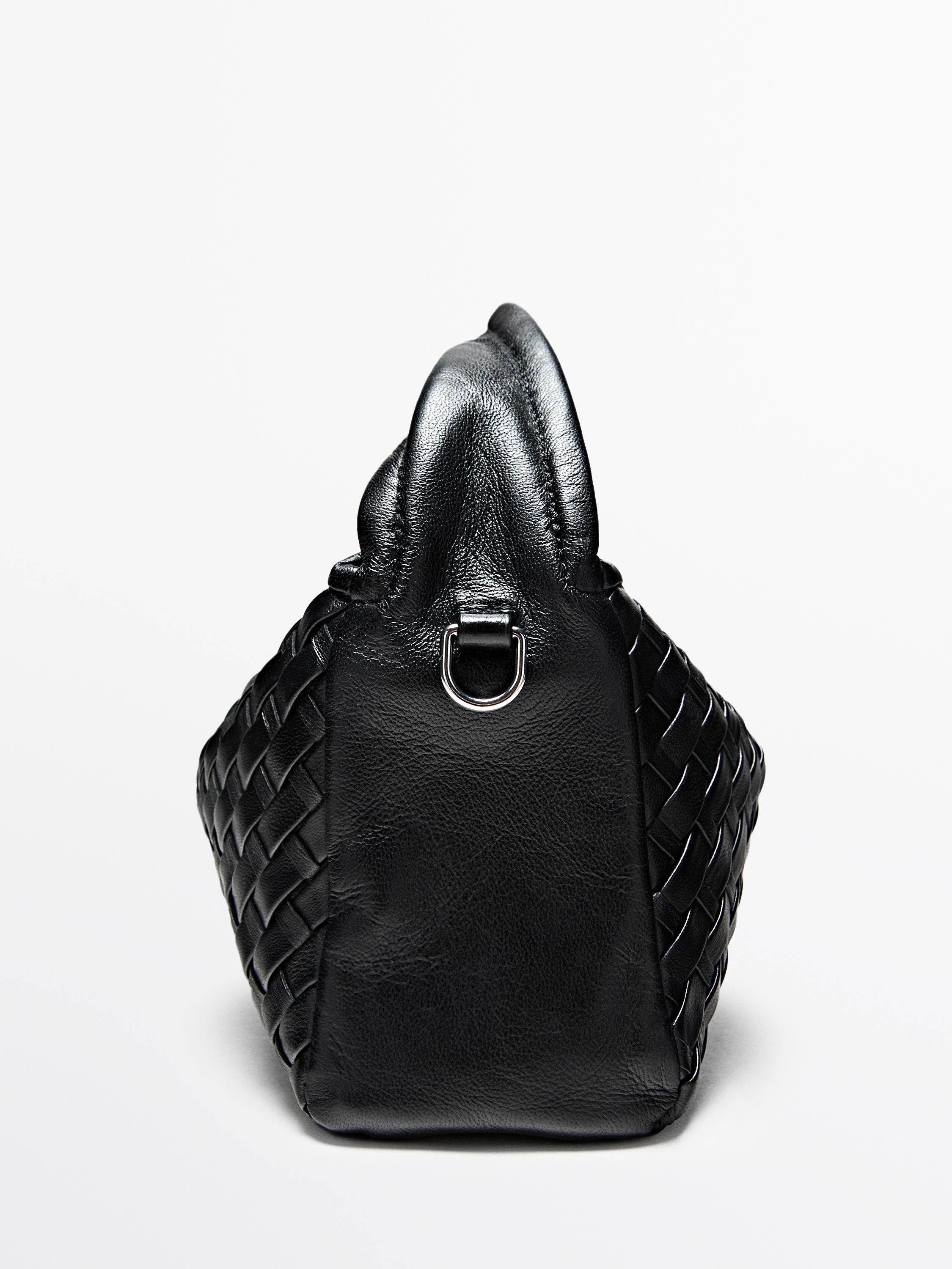 Nappa leather braided mini bag