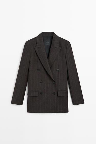 Pinstripe suit blazer — CAREY 2