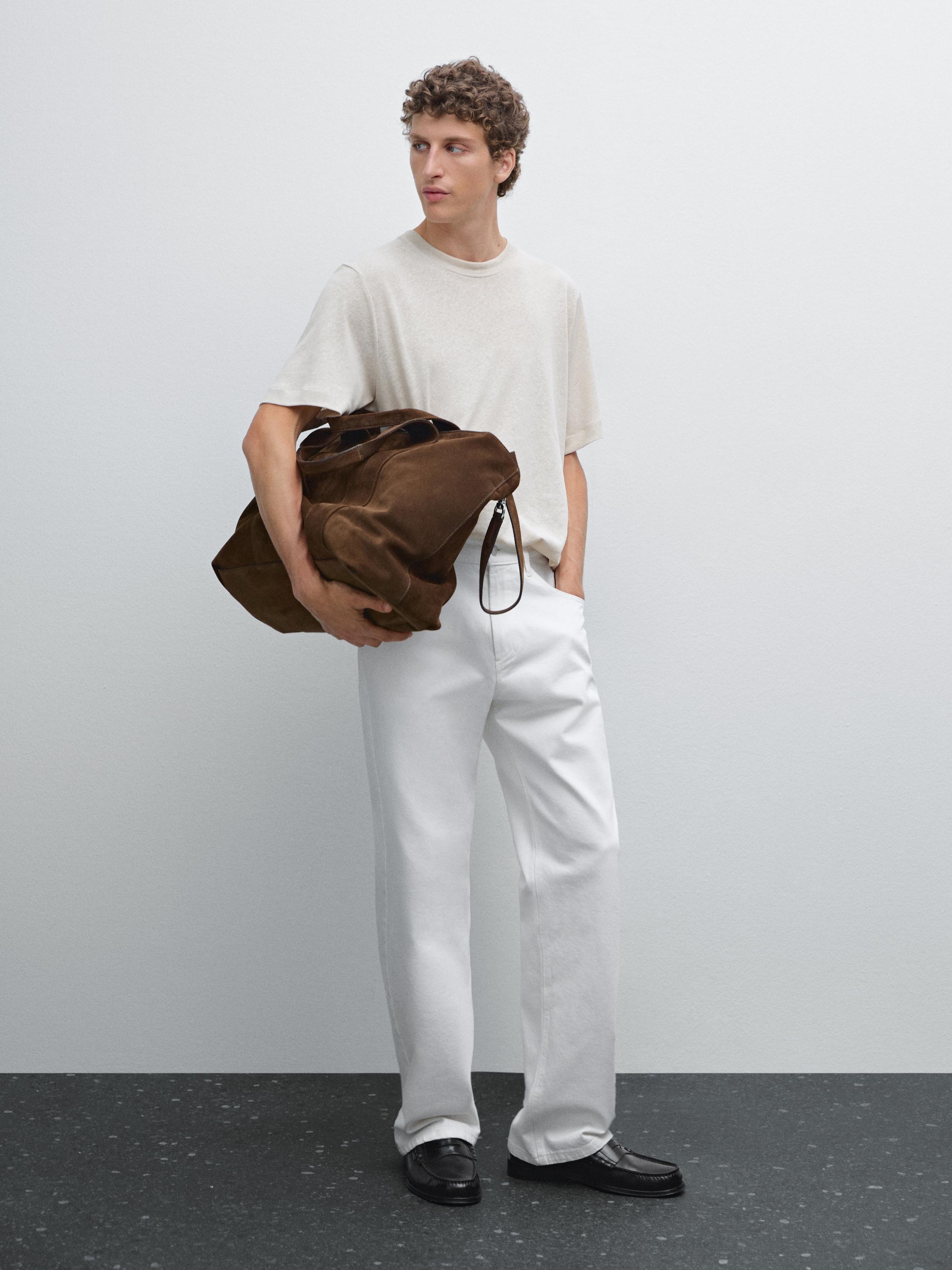 Short sleeve T-shirt with linen