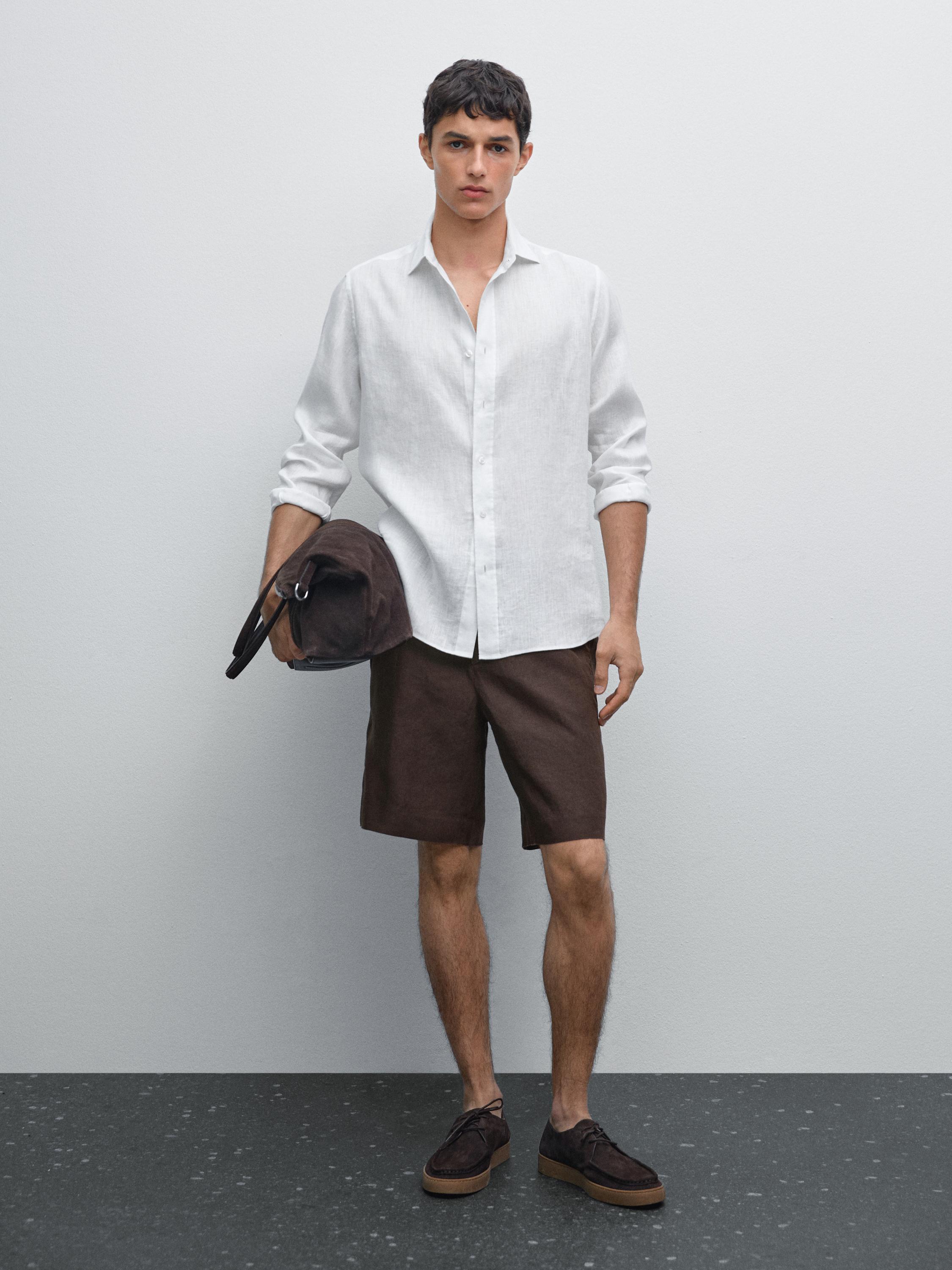 Chemise slim en lin