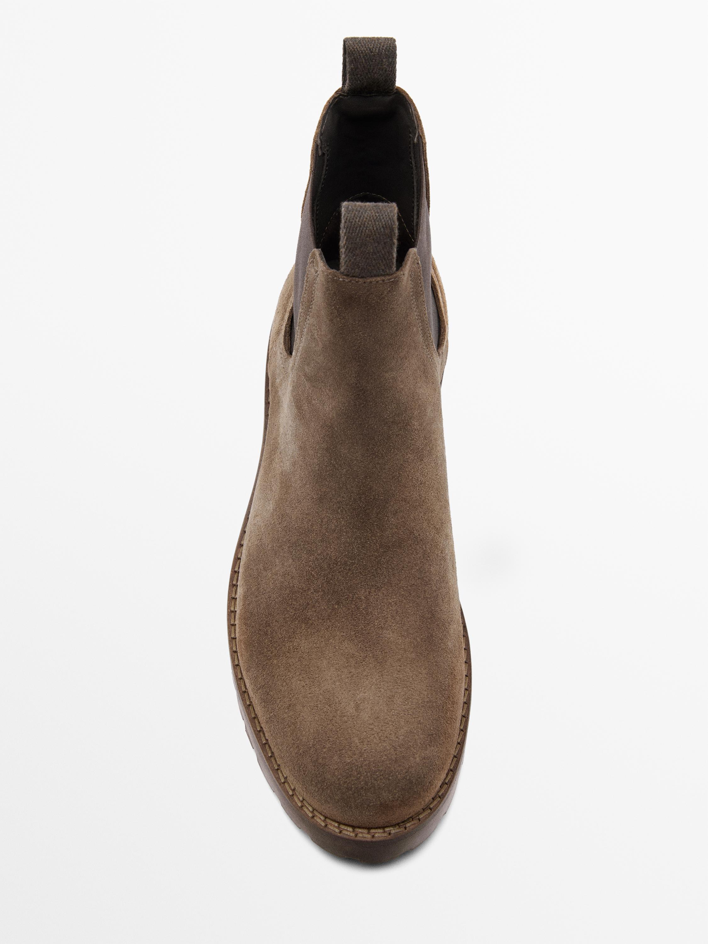 Leather Chelsea boots — MINK