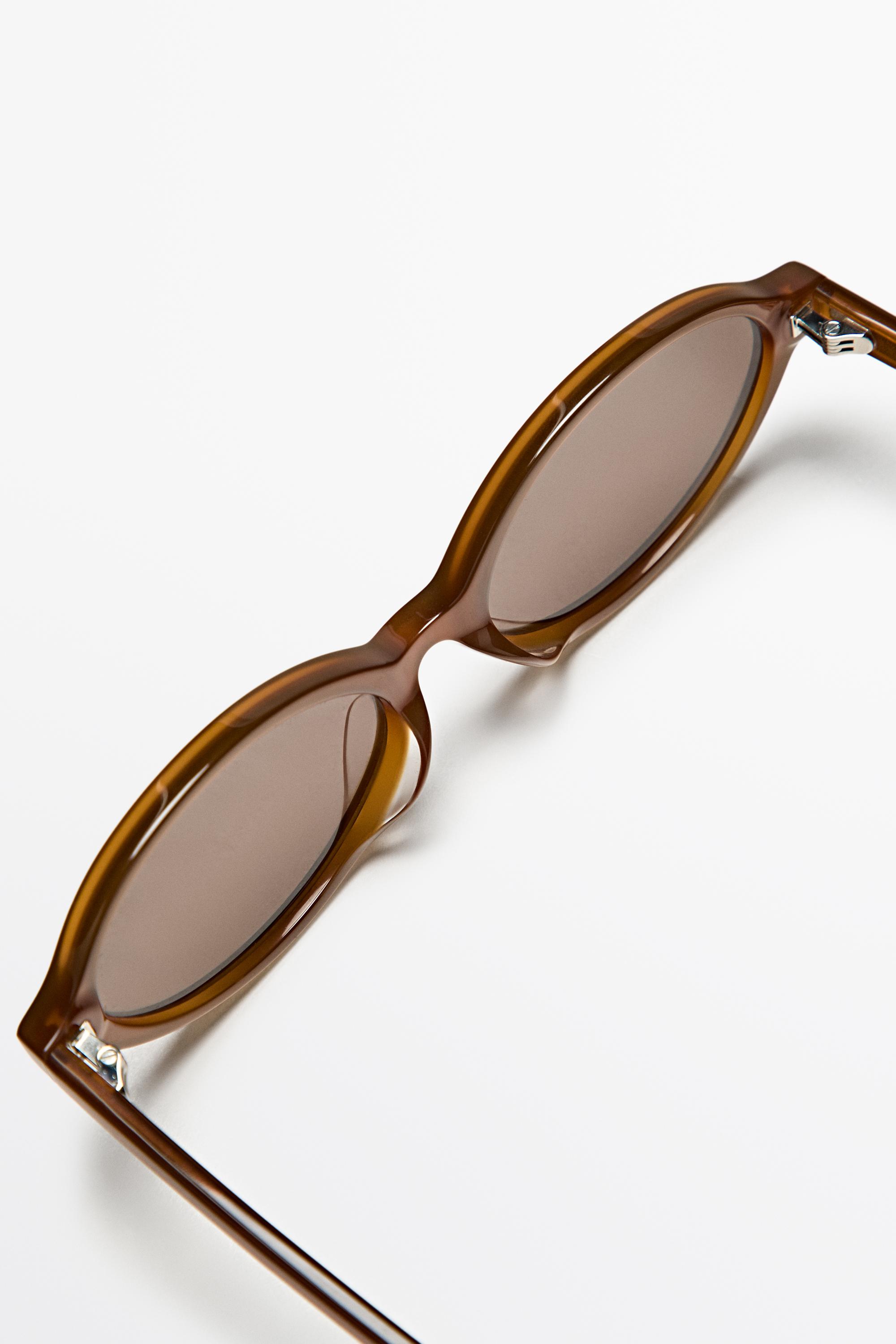 Round sunglasses — BROWN