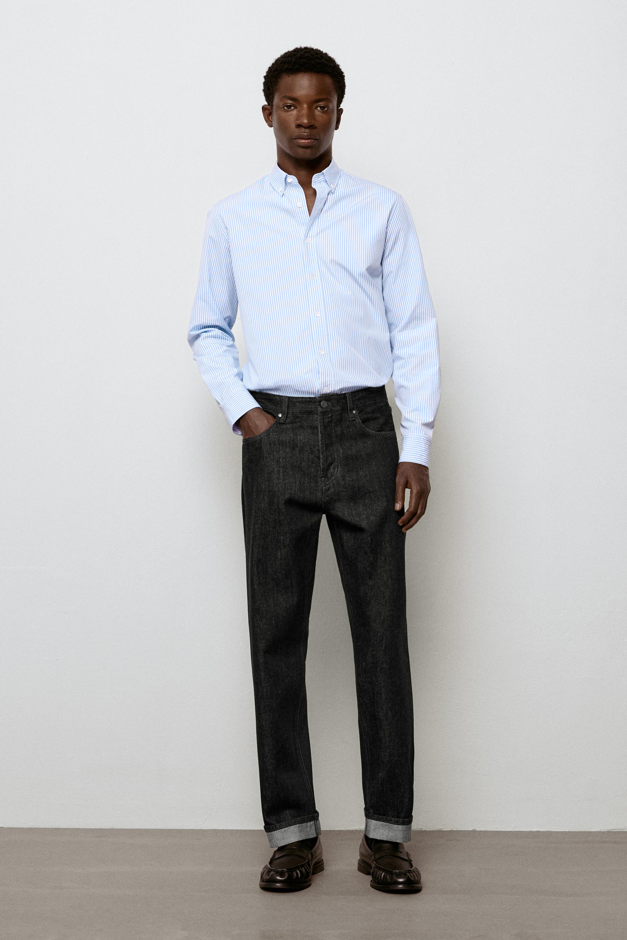 Selvedge fit jeans — BLACK