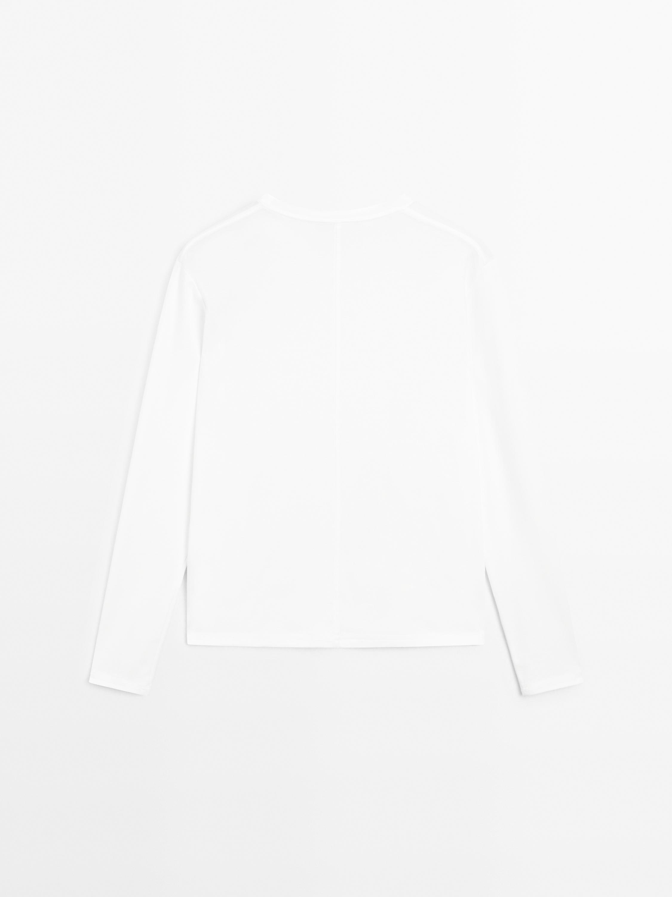 Long sleeve T-shirt with seam detail