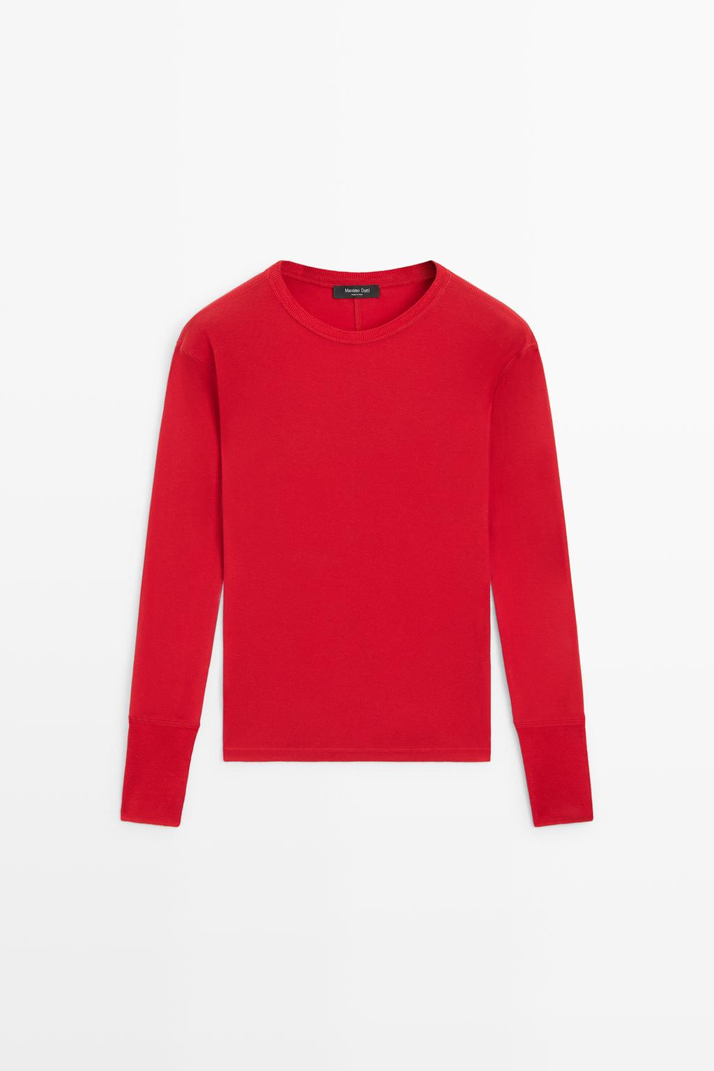 Long sleeve T-shirt with cuff detail