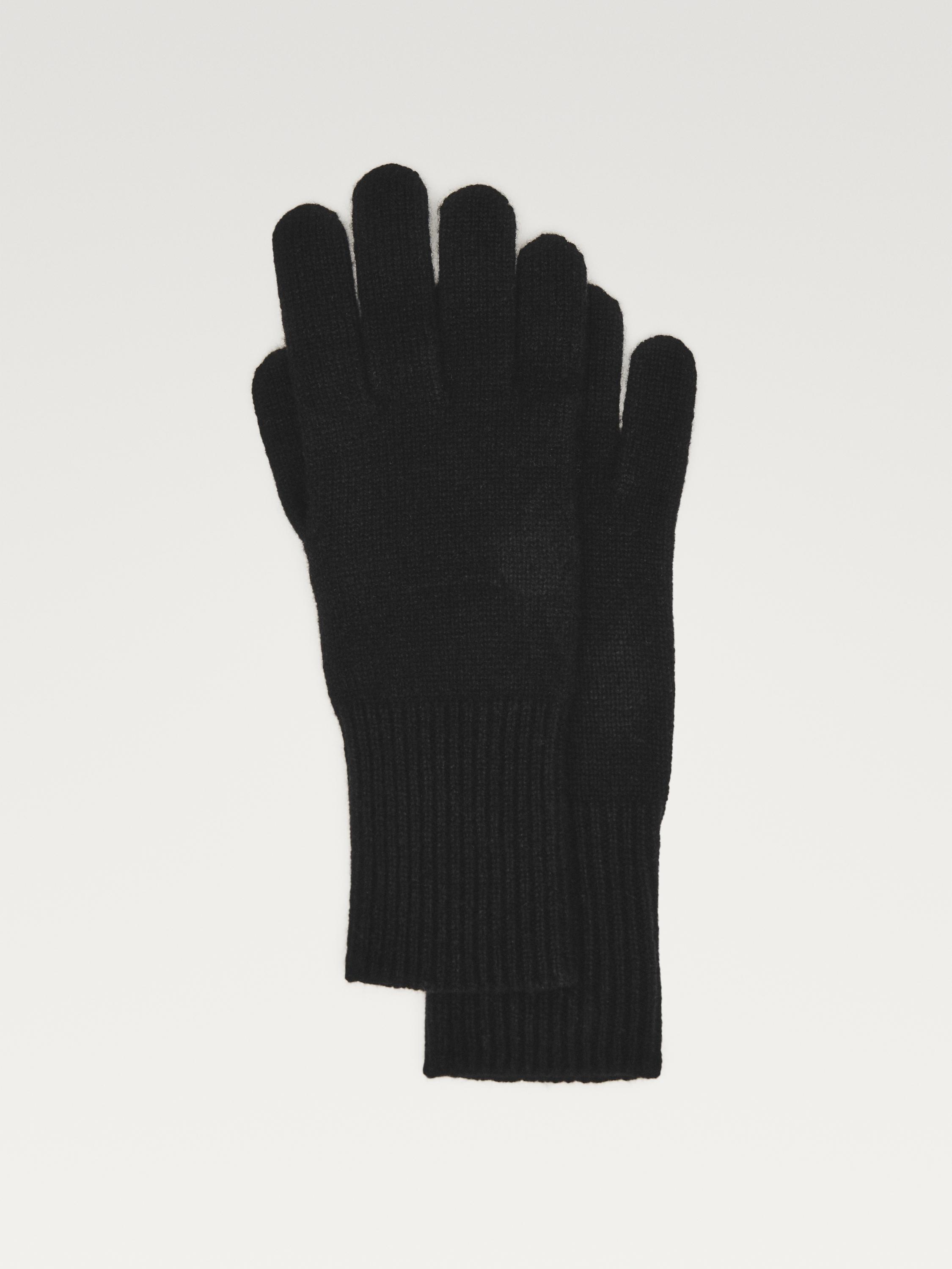 Knitted wool blend gloves