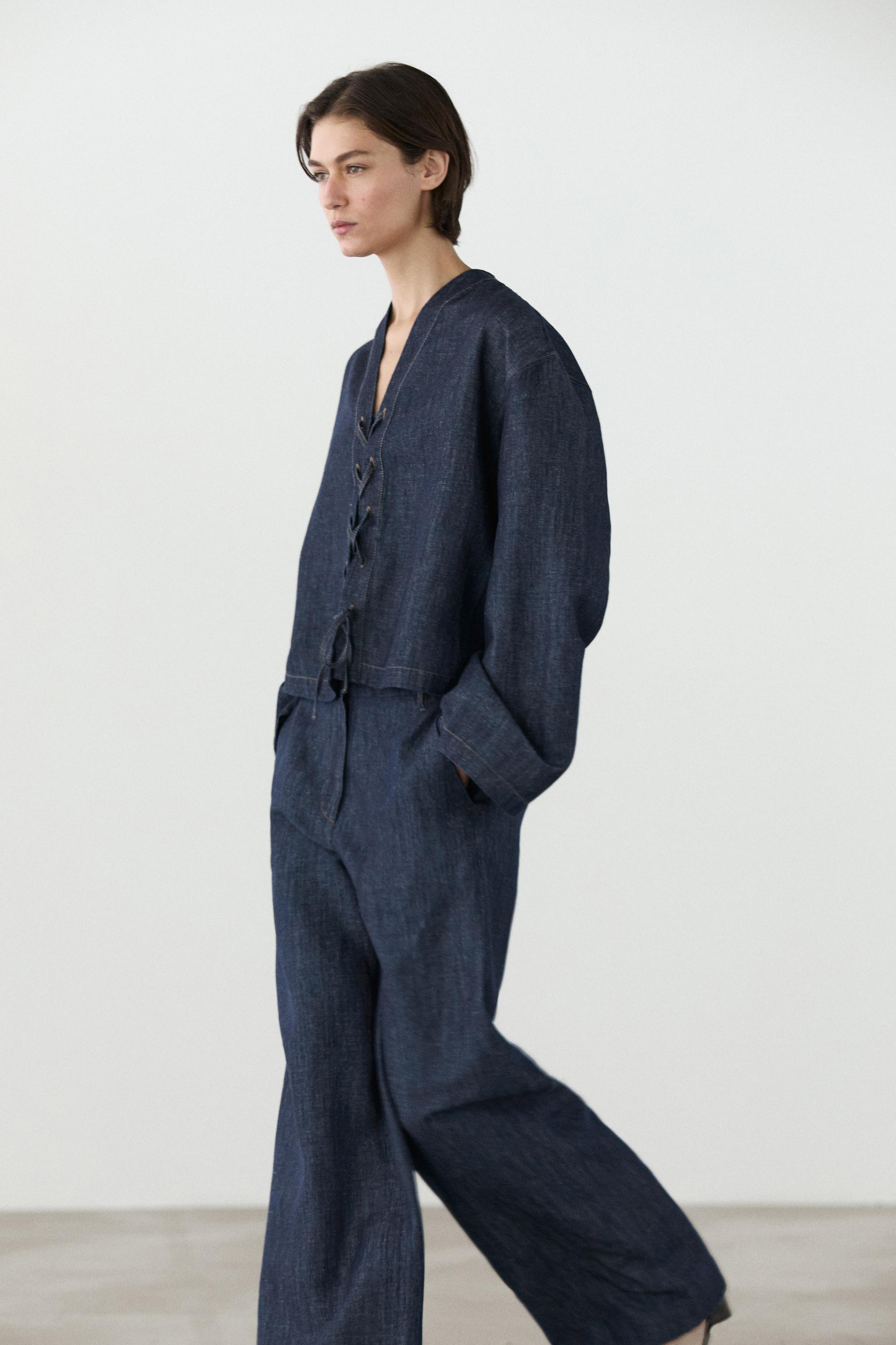 Total look keten denim gömlek