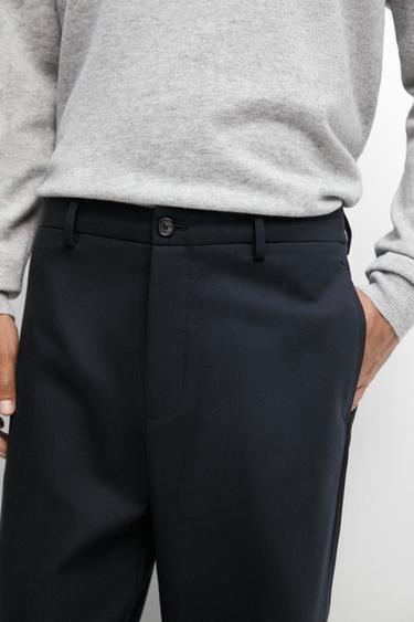 100% cotton pants with elasticated waistband — NAVY BLUE 8