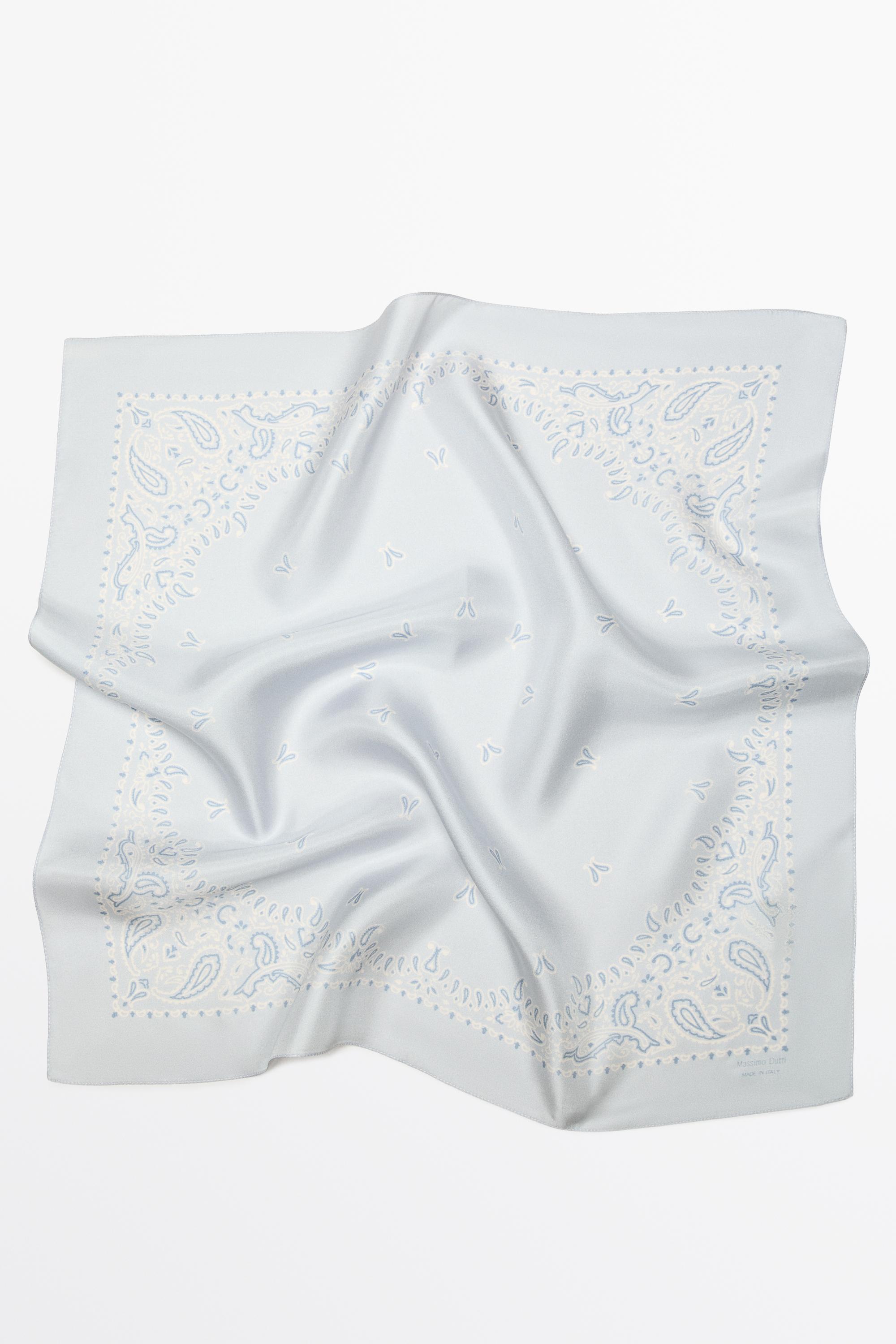 Paisley print scarf — SKY BLUE