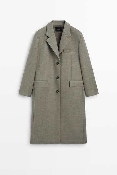 100% wool long coat — MINK 2