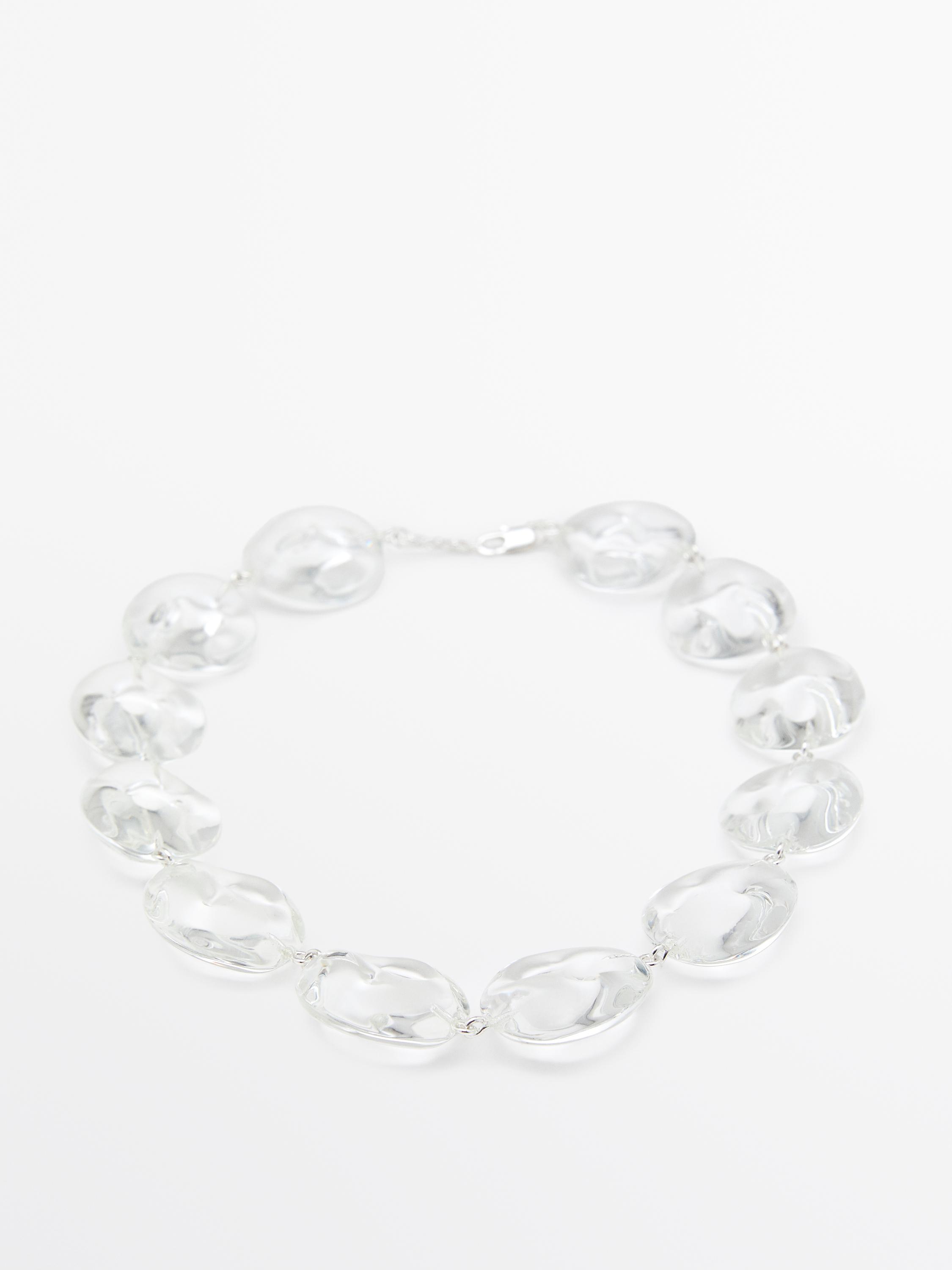 Collier pièces en verre