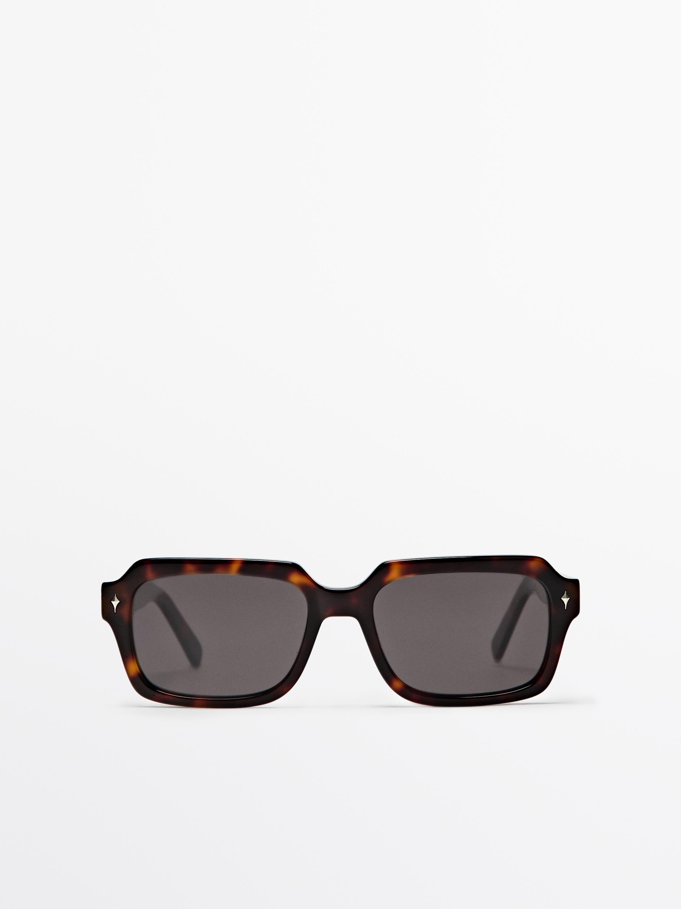 Rectangular sunglasses — BROWN