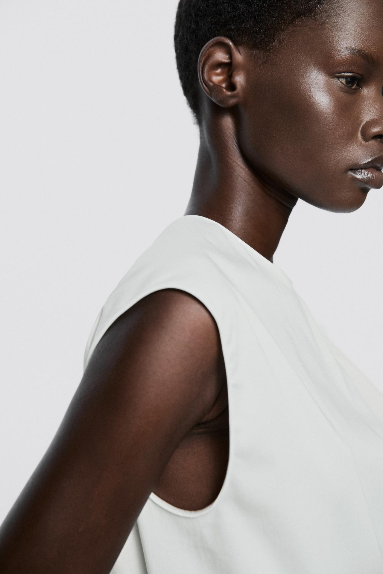 Cotton blend poplin top - LIMITED EDITION — WHITE