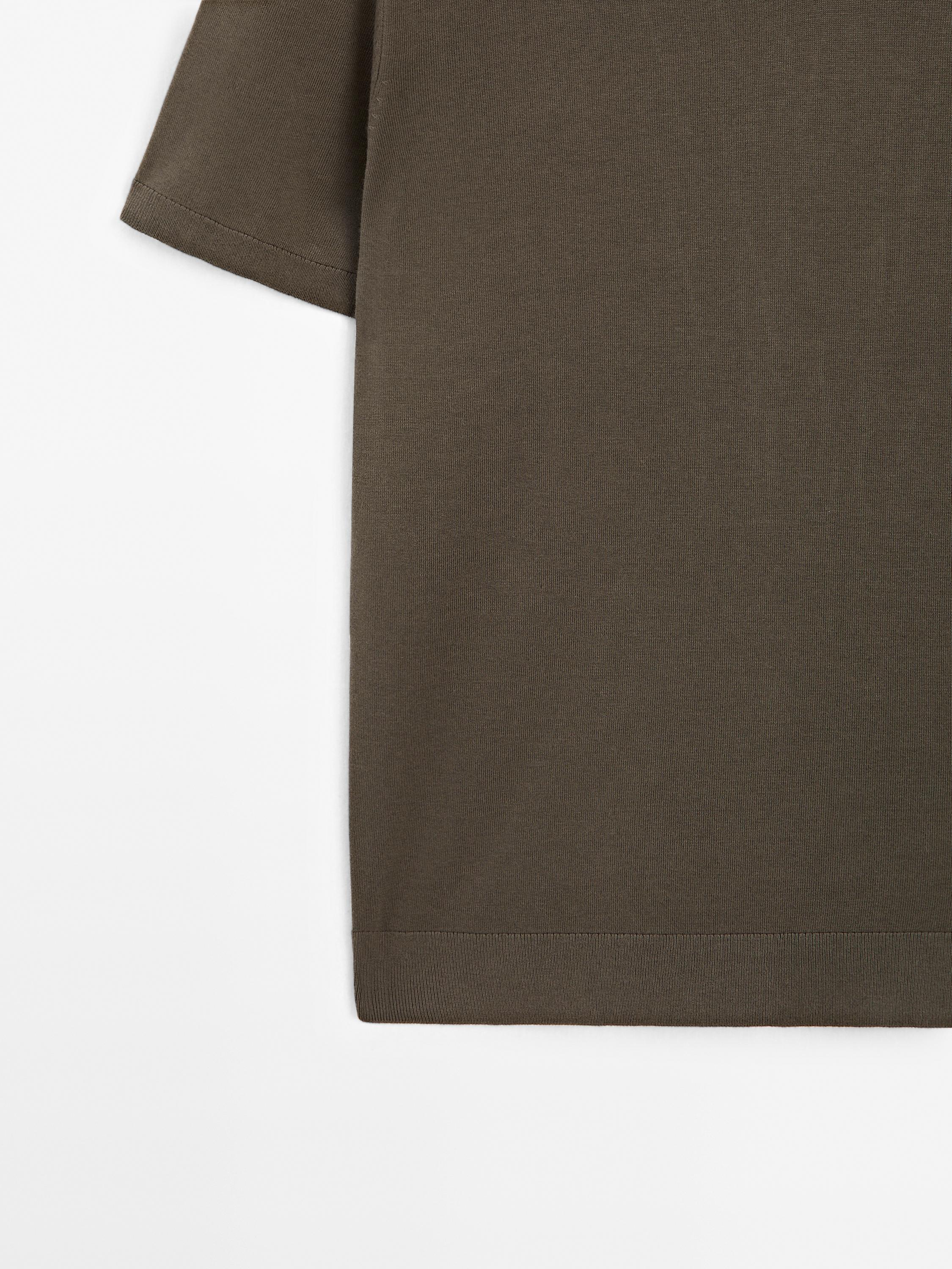 Short sleeve cotton knit polo shirt
