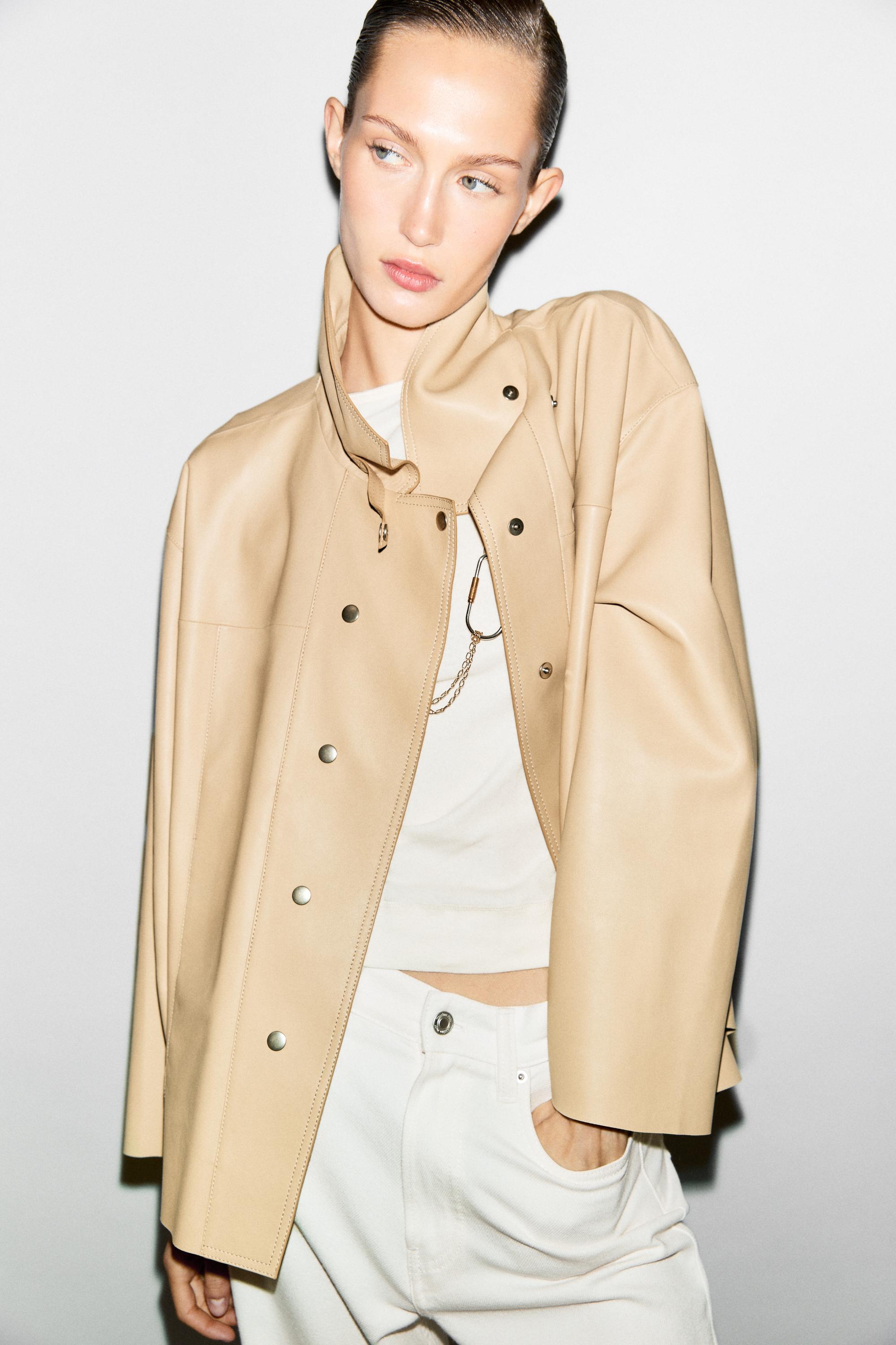 Nappa leather shirt — Vanilla