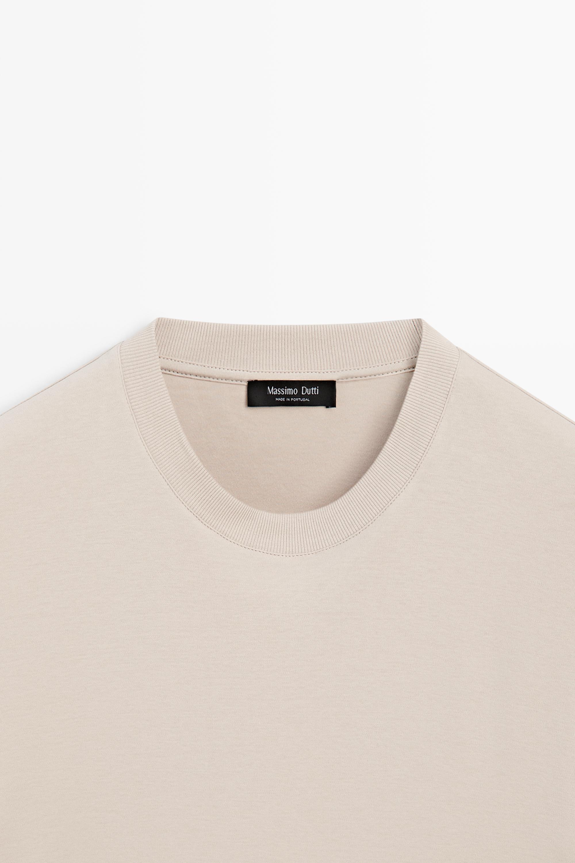 100% cotton short sleeve T-shirt — Light Beige