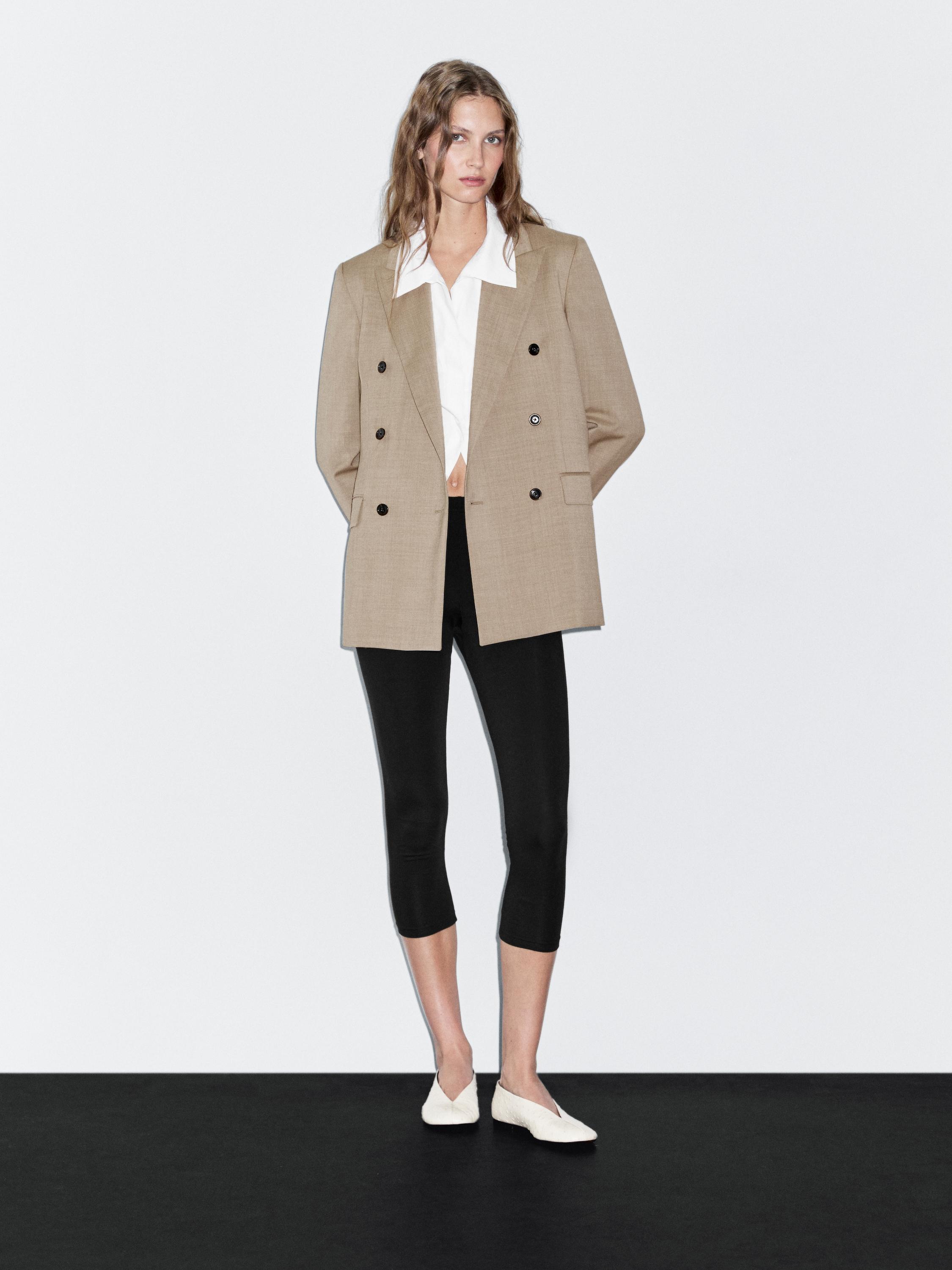 100% wool double-breasted blazer