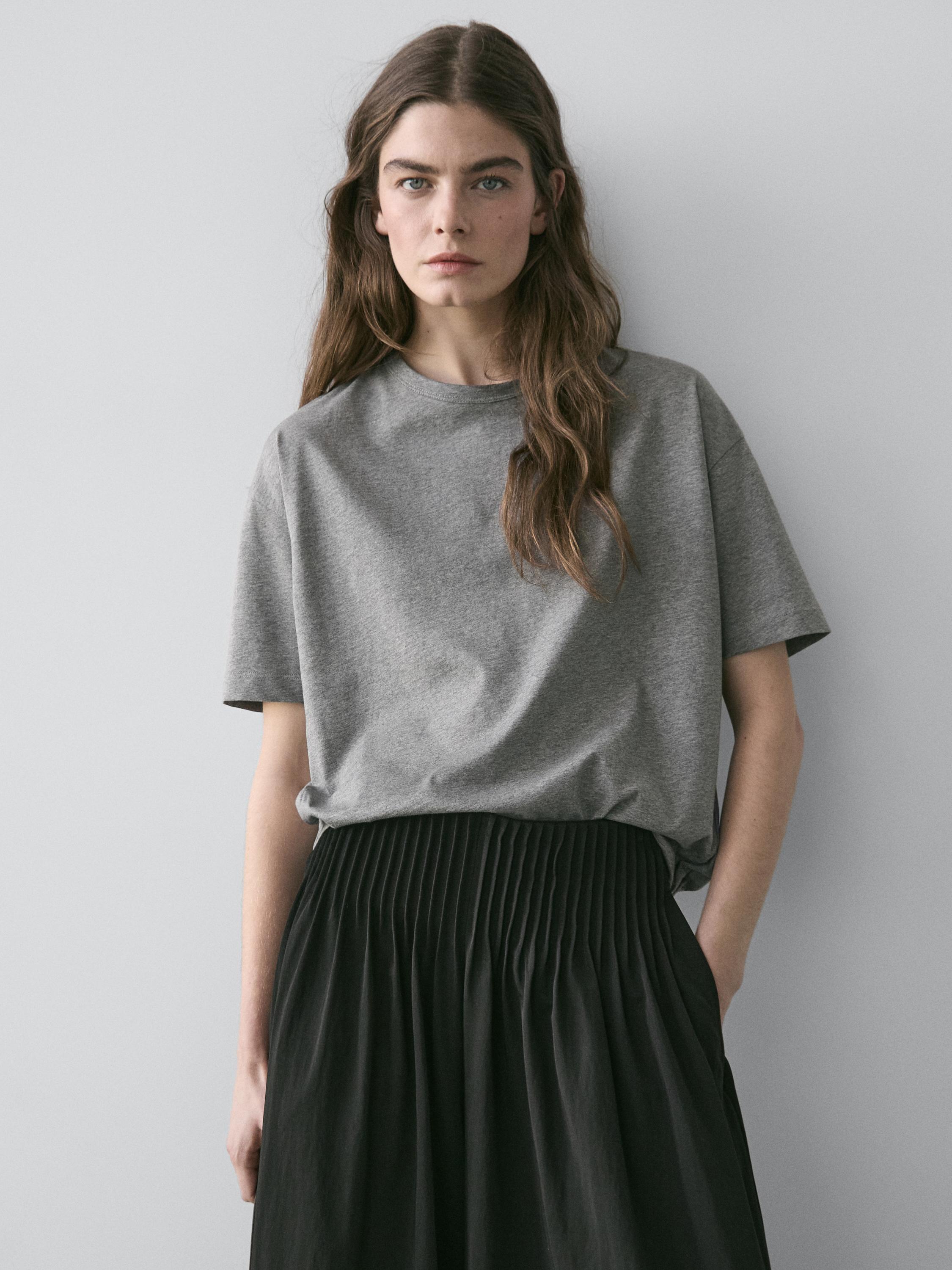 Short sleeve cotton balloon T-shirt