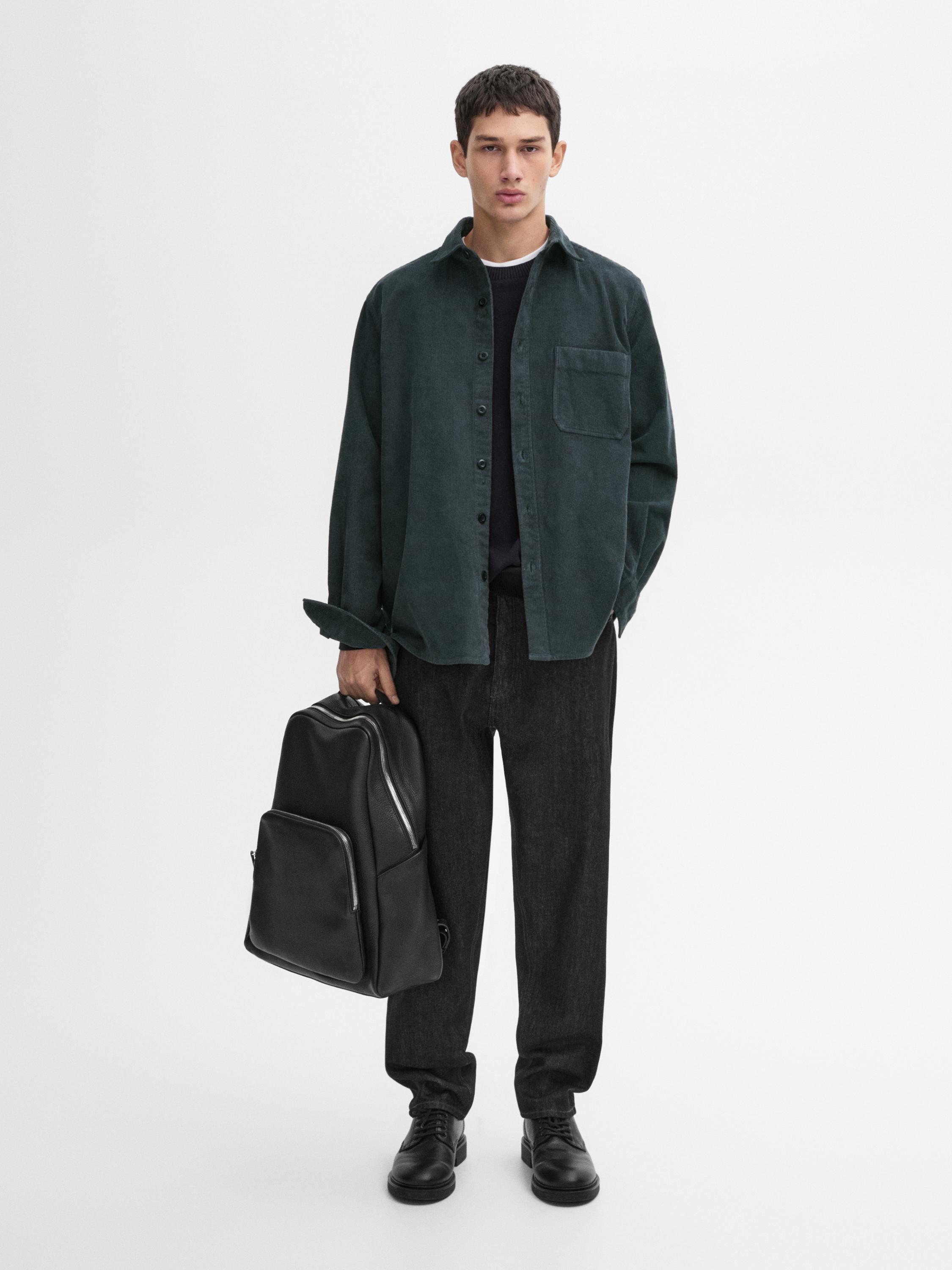 Cotton blend corduroy overshirt