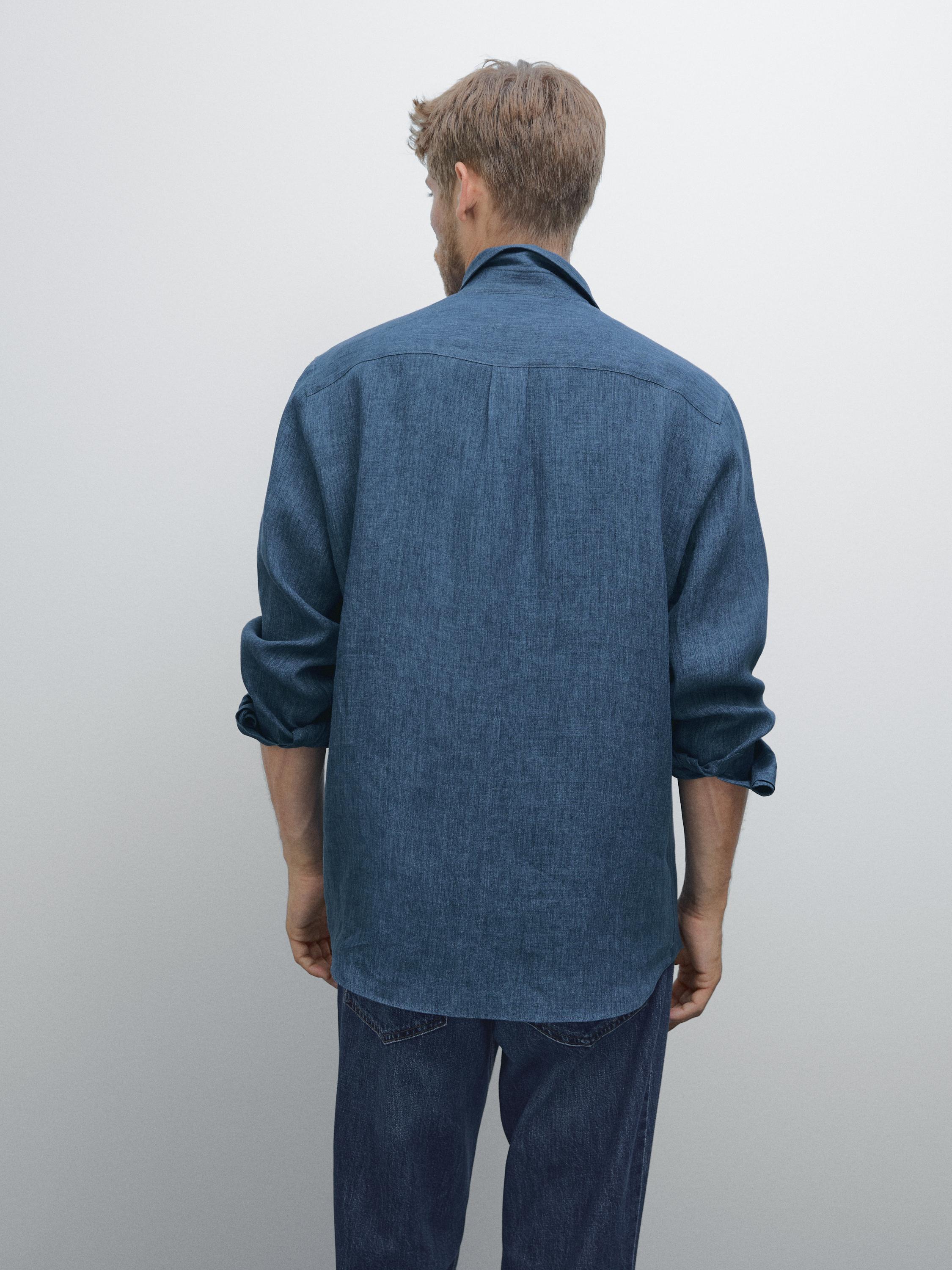 Camisa regular fit delavé