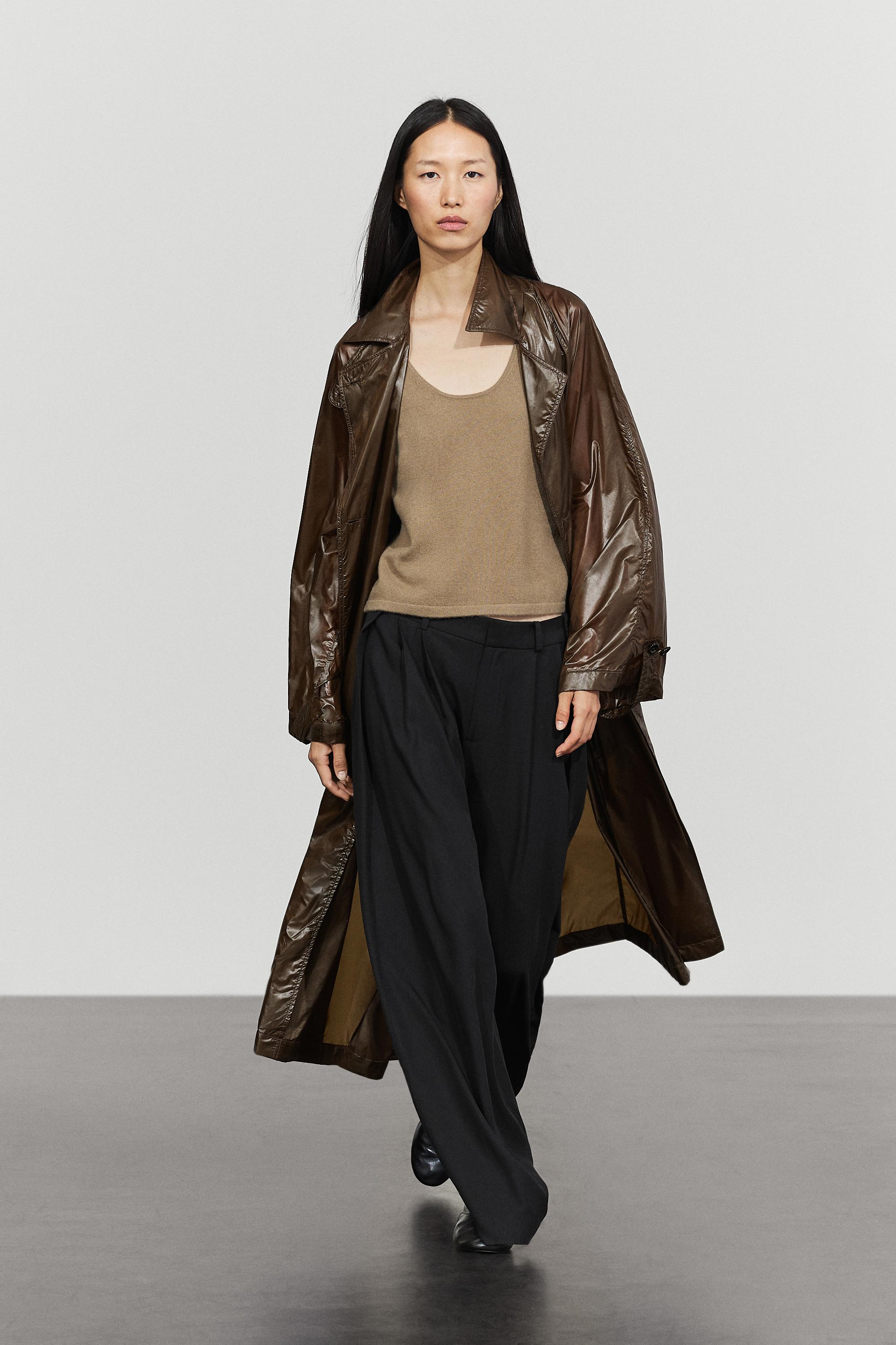 Long flowing trench coat
