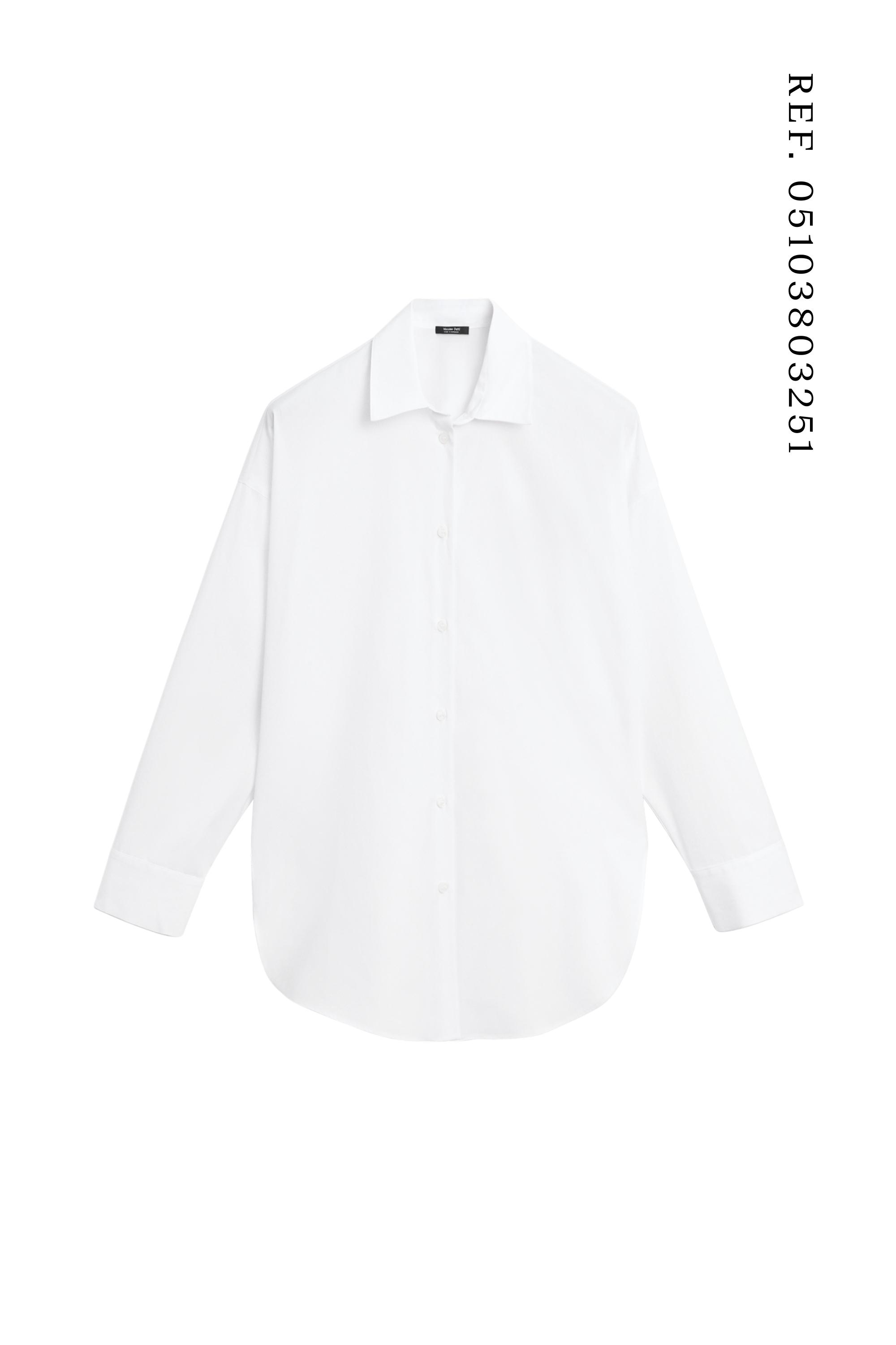 100% cotton poplin shirt — WHITE