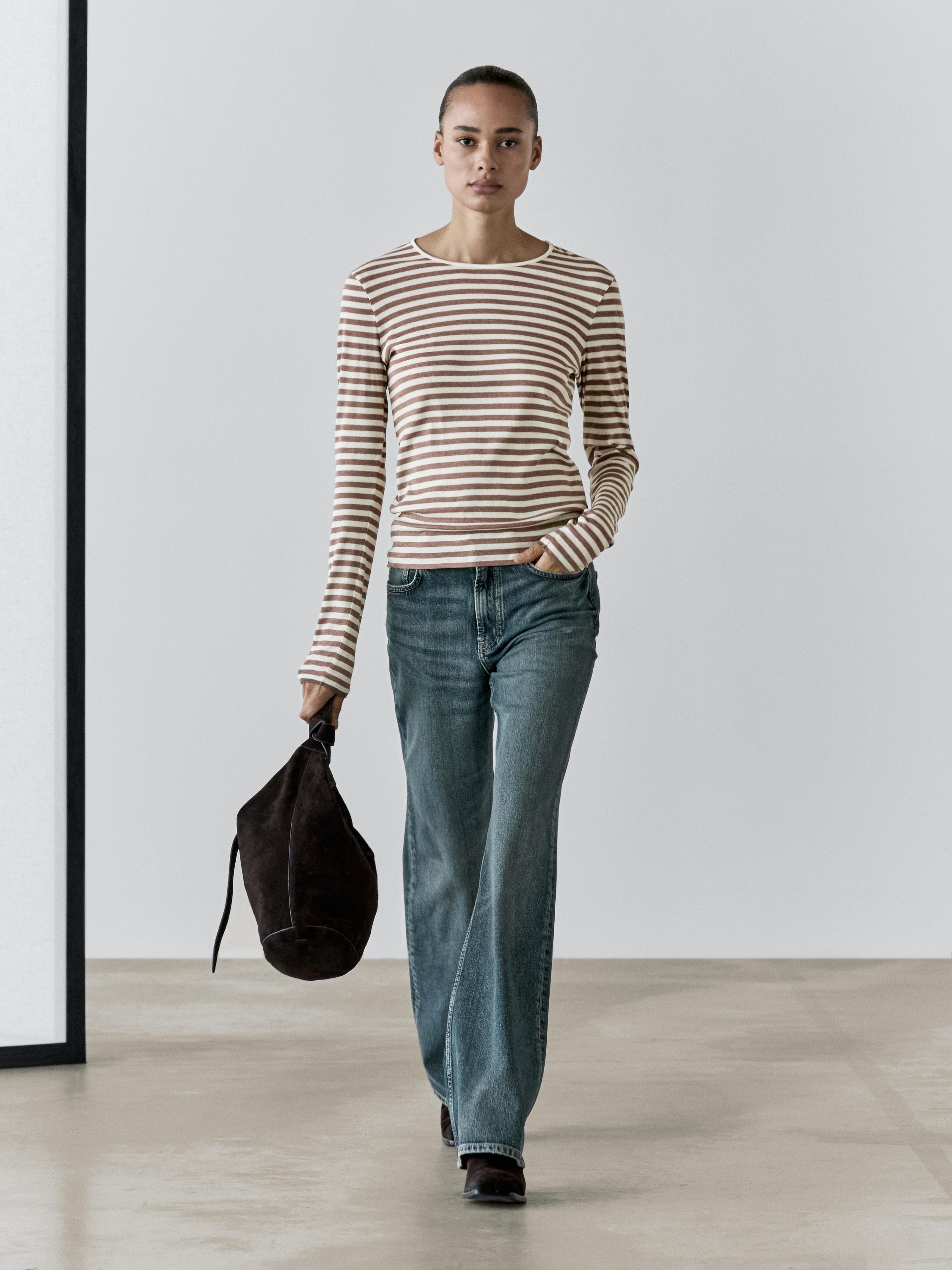 Striped 100% cotton T-shirt