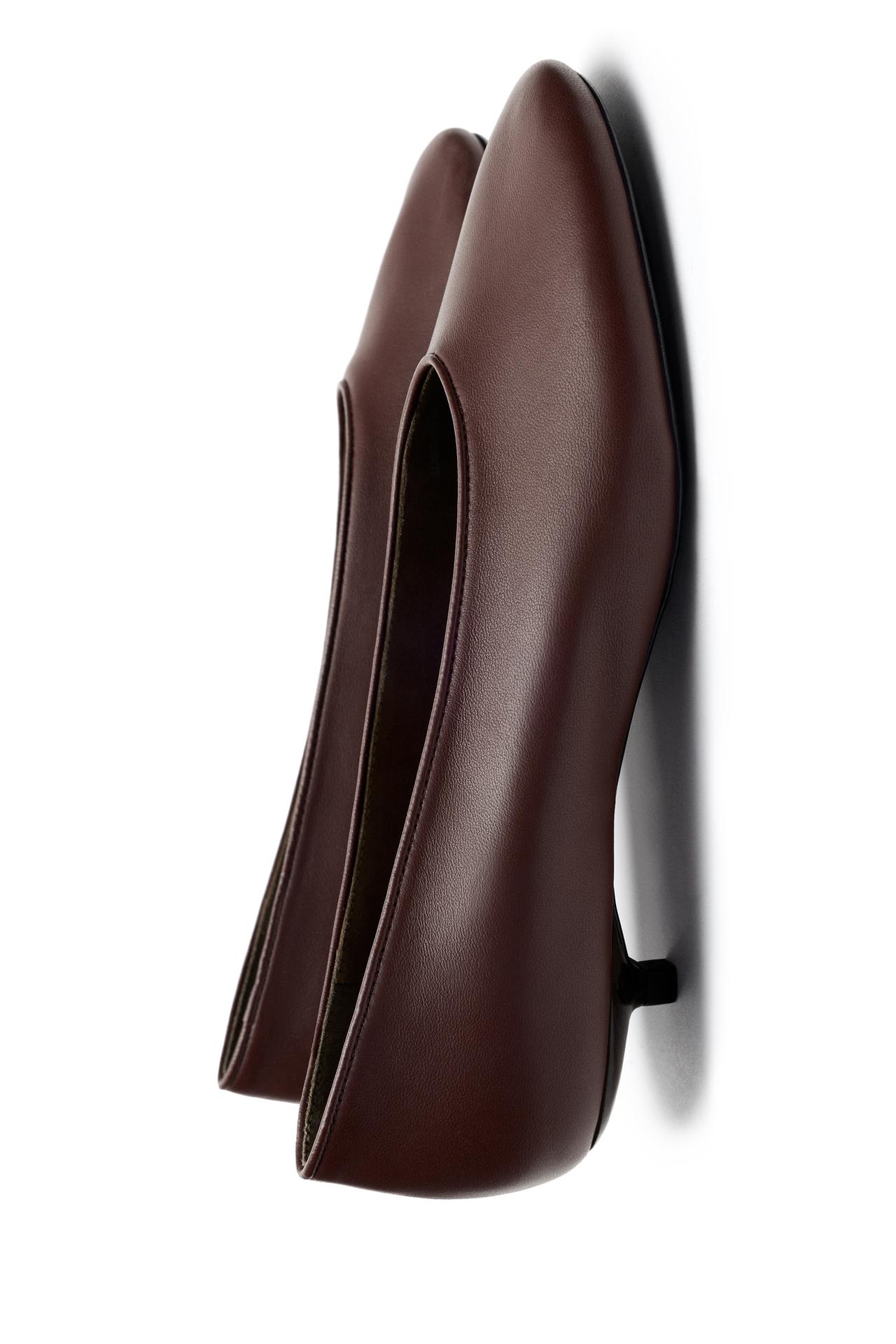 Low heel leather ballet flat - LIMITED EDITION — BURGUNDY