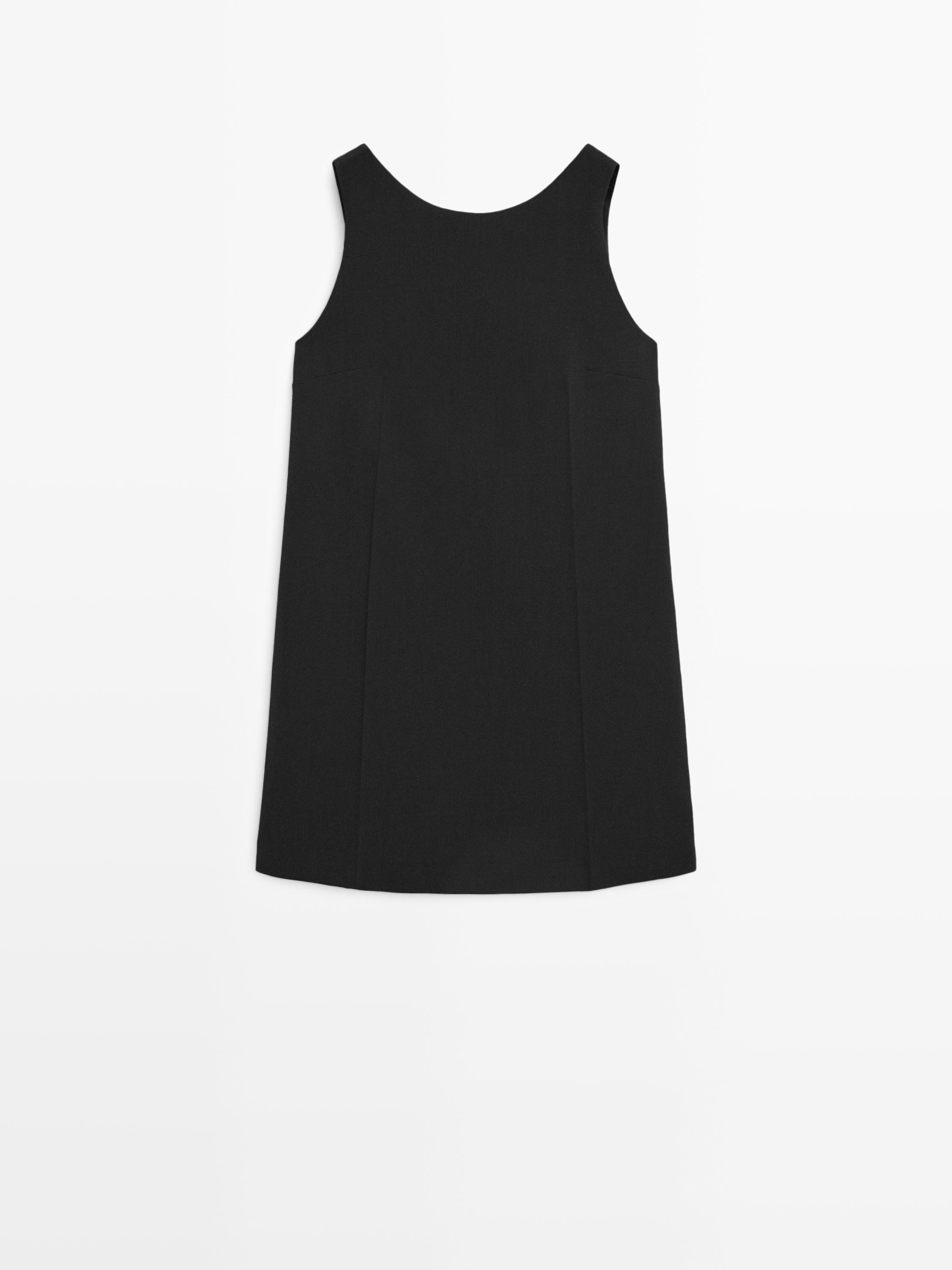 Wool blend mini dress