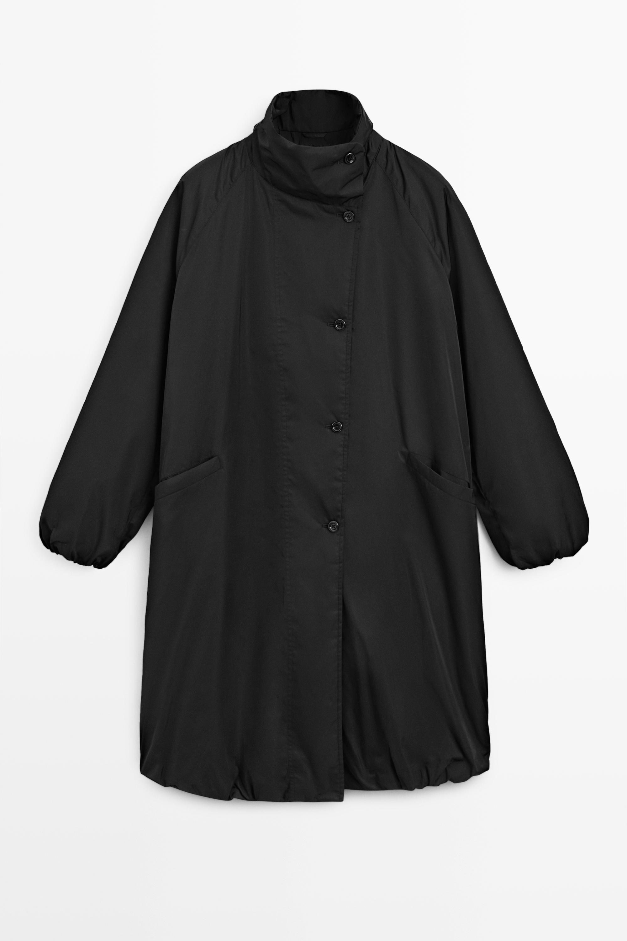 Massimo Dutti Dik yaka şişme mont görsel 7