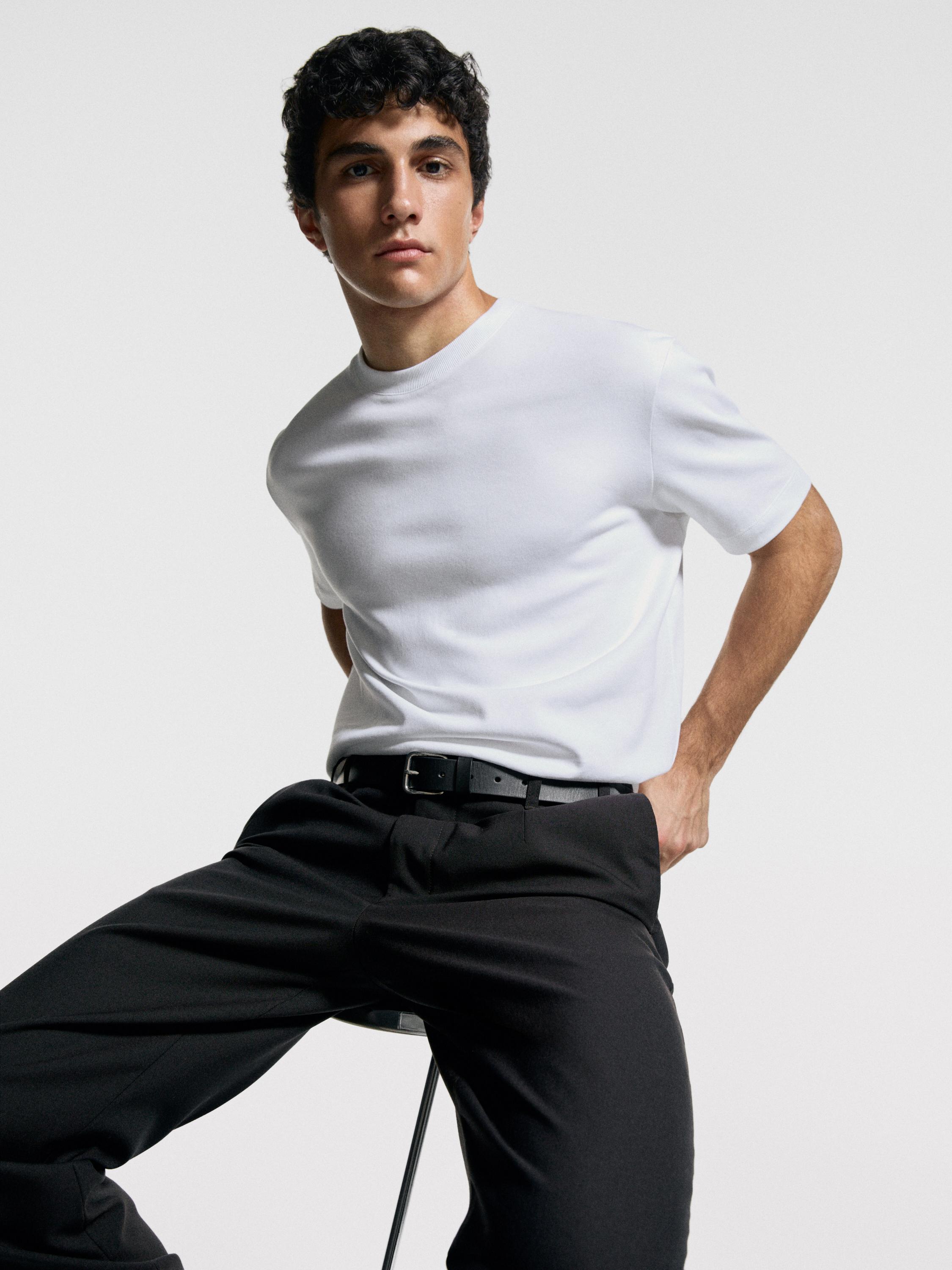 100% cotton short sleeve T-shirt — WHITE