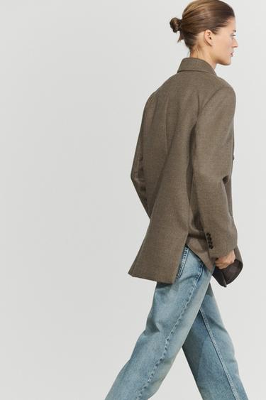Medium wool blend double-breasted coat — BEIGE 5