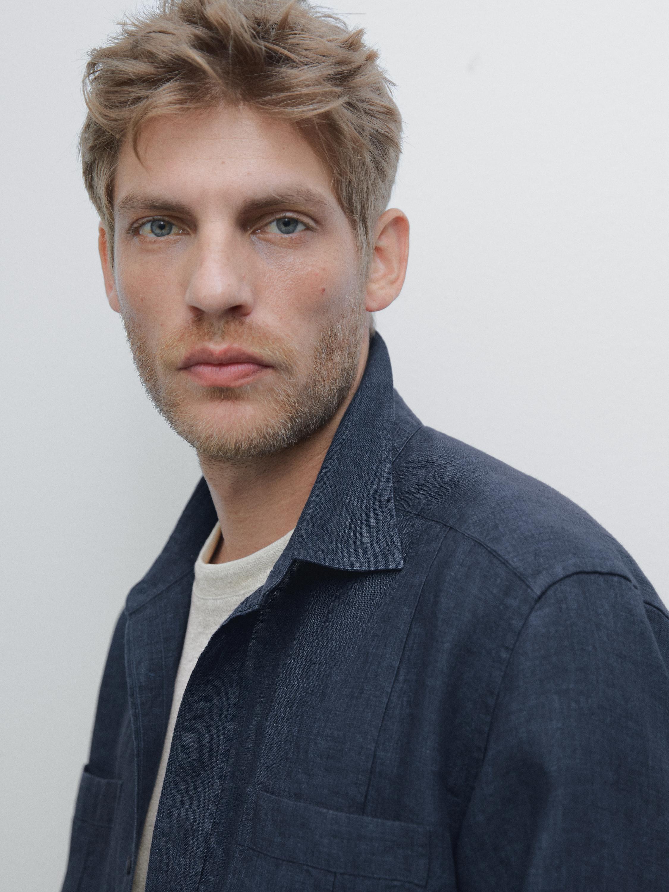 100% linen shirt with pintucks