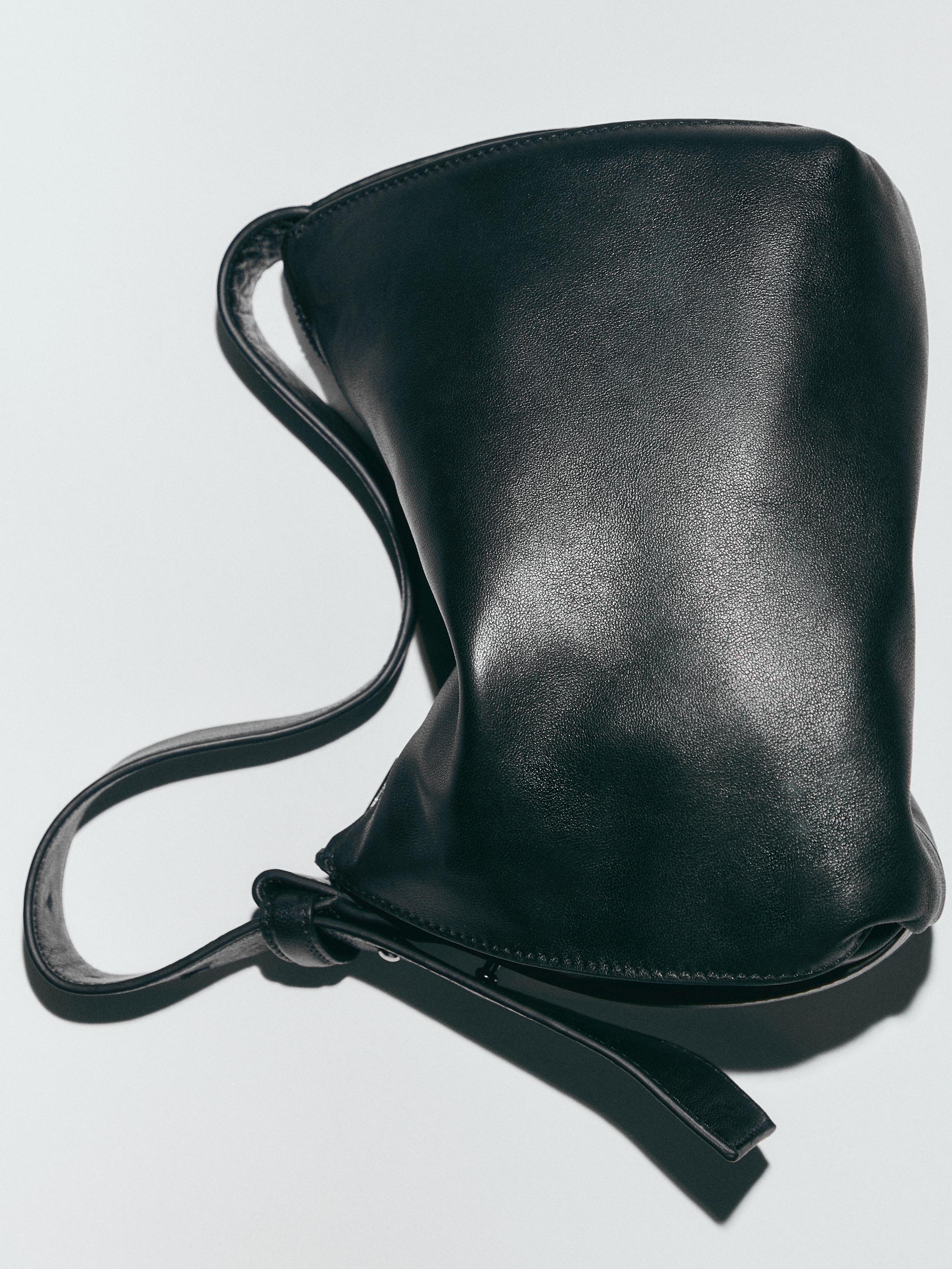 Nappa leather shoulder bag