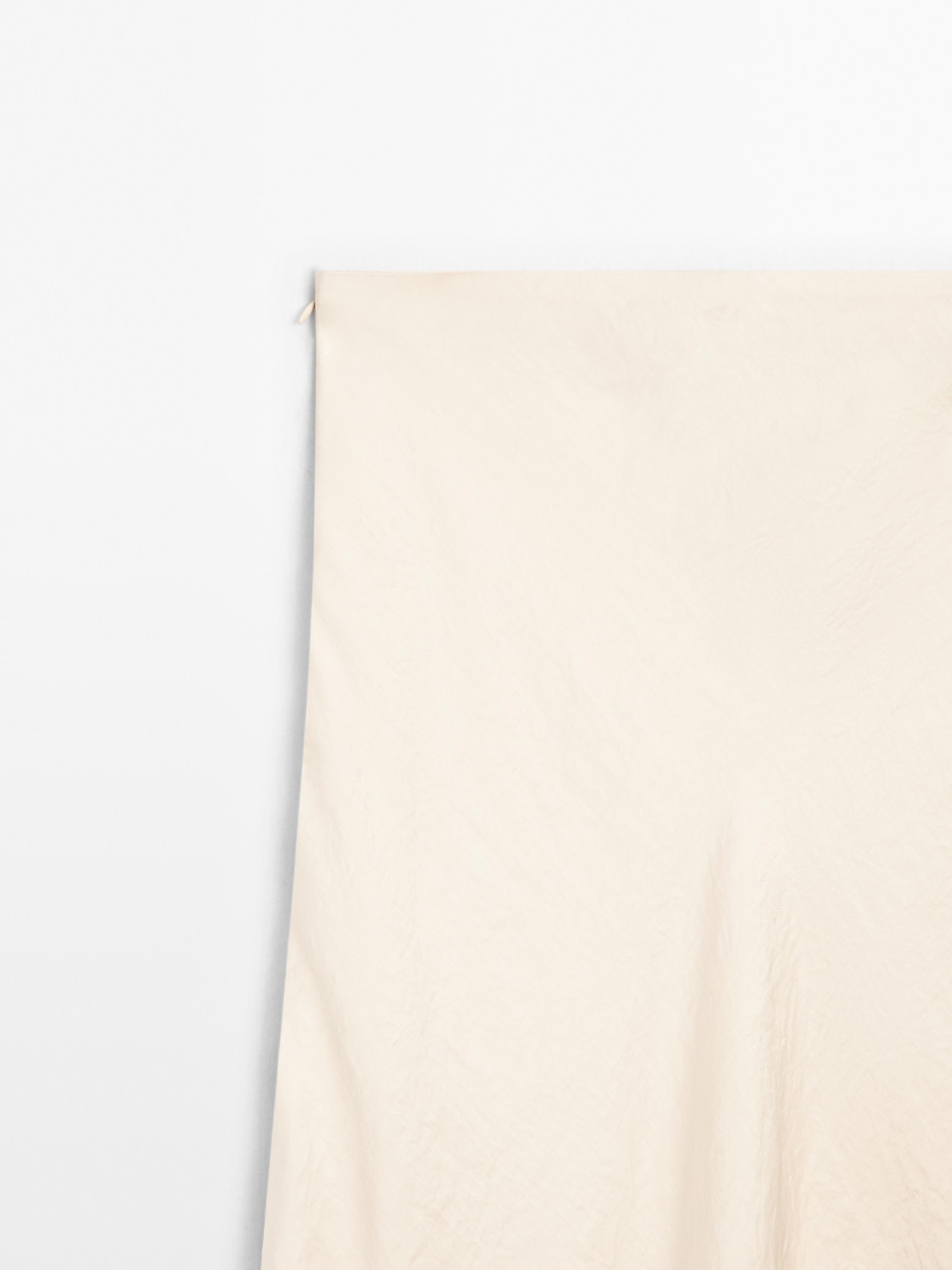 Flowing satin midi skirt