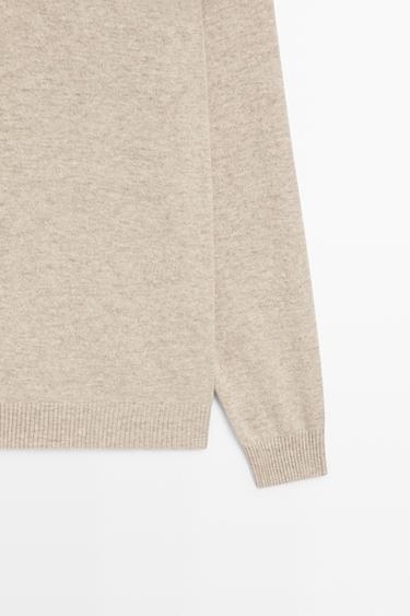 Wool blend polo sweater — SAND BROWN 7