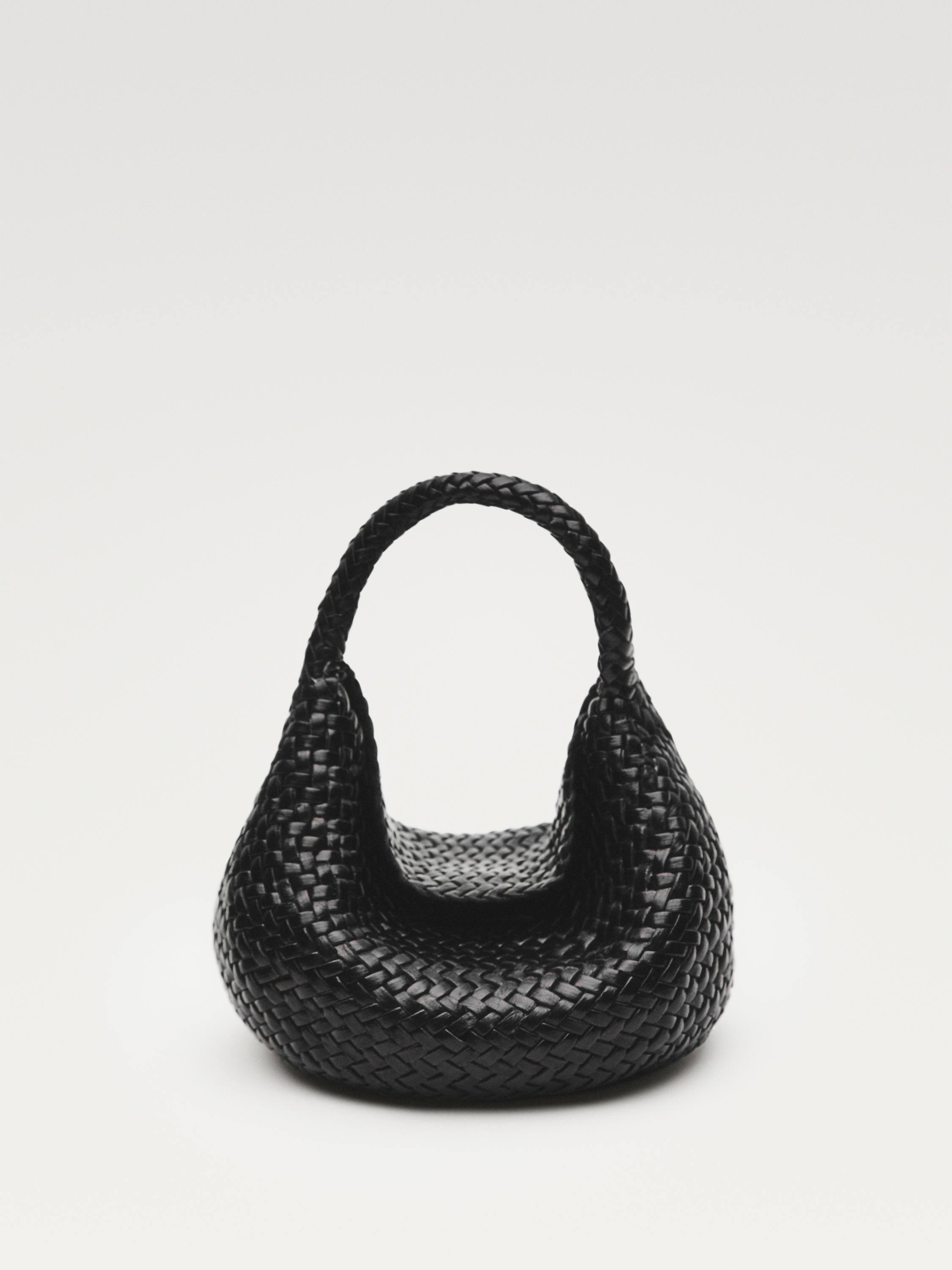 Bolso mini trenzado piel napa