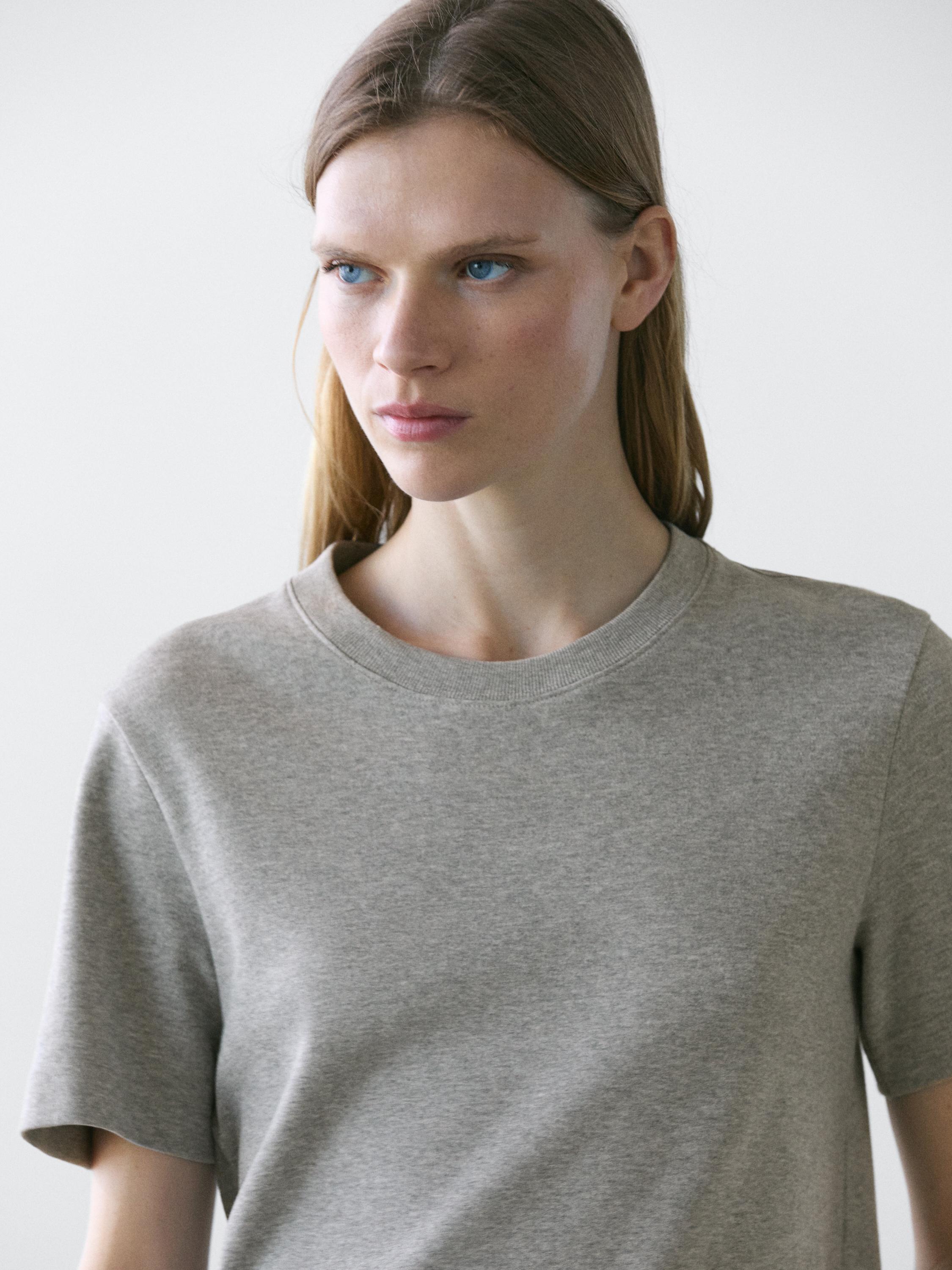 Short sleeve interlock T-shirt — Medium Grey