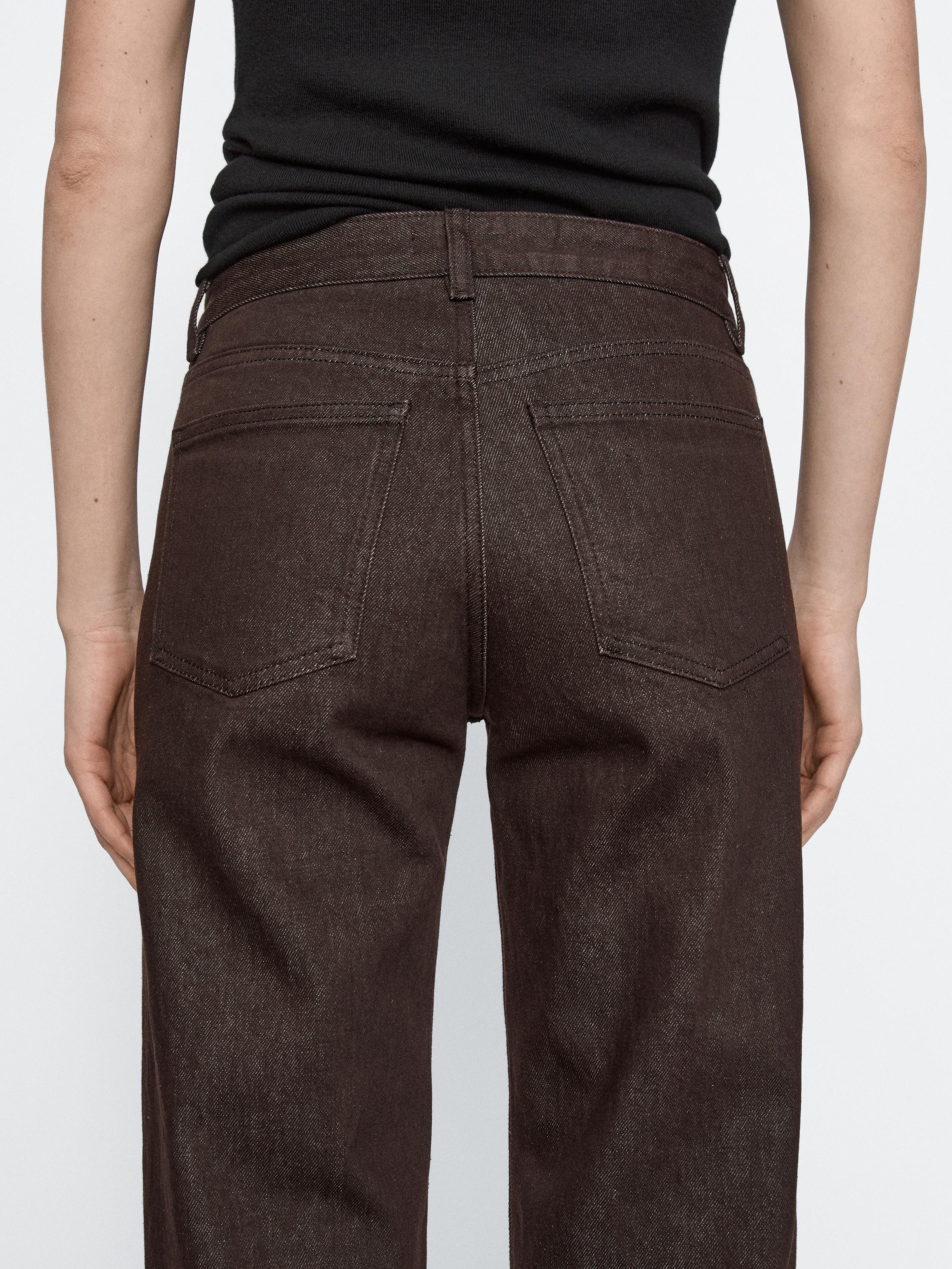 Wide-Leg-Jeans mit halbhohem Bund