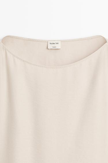 Asymmetrical drape detail dress - STUDIO — STONE 4
