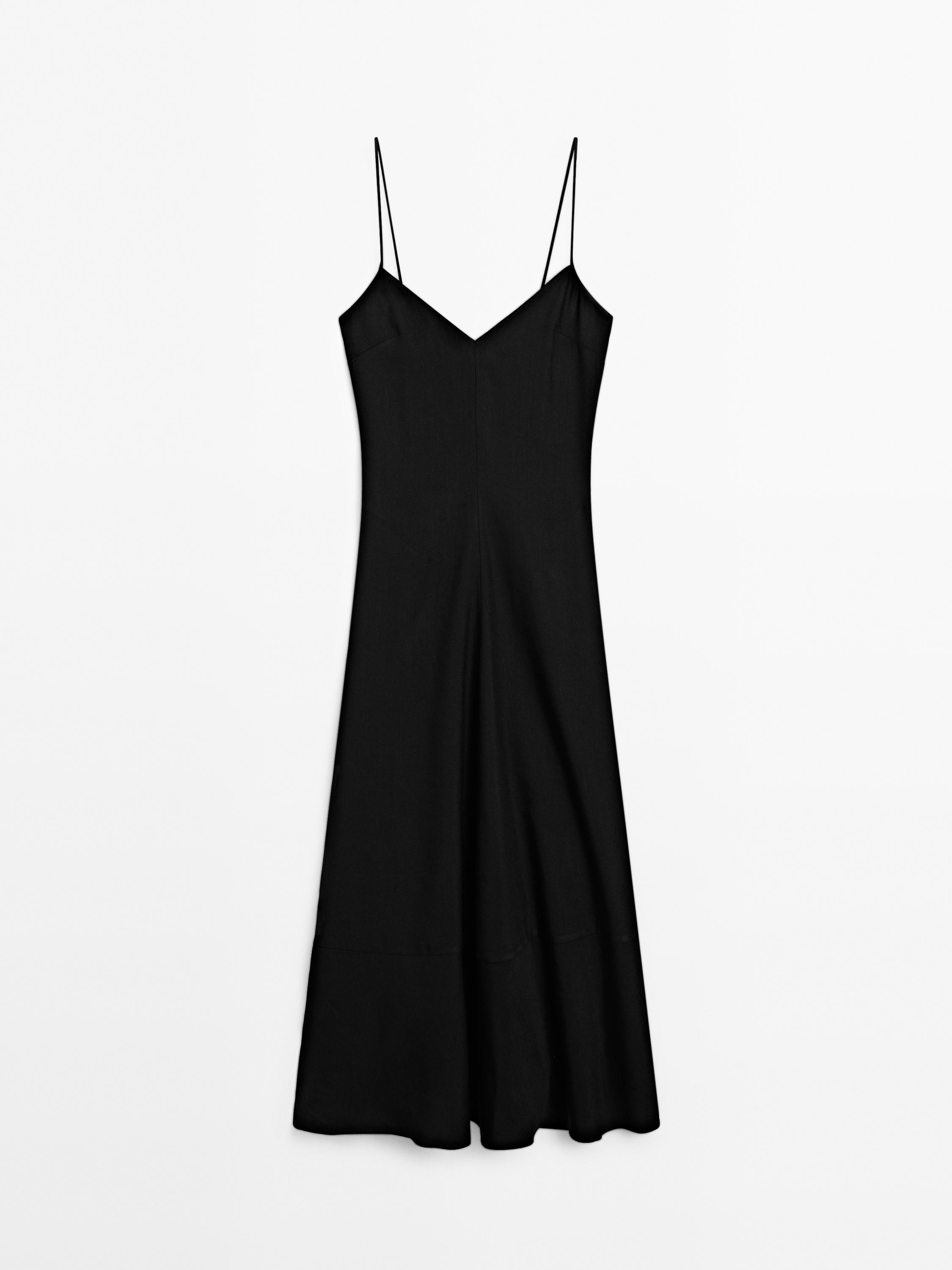 Long flowing V-neck dress