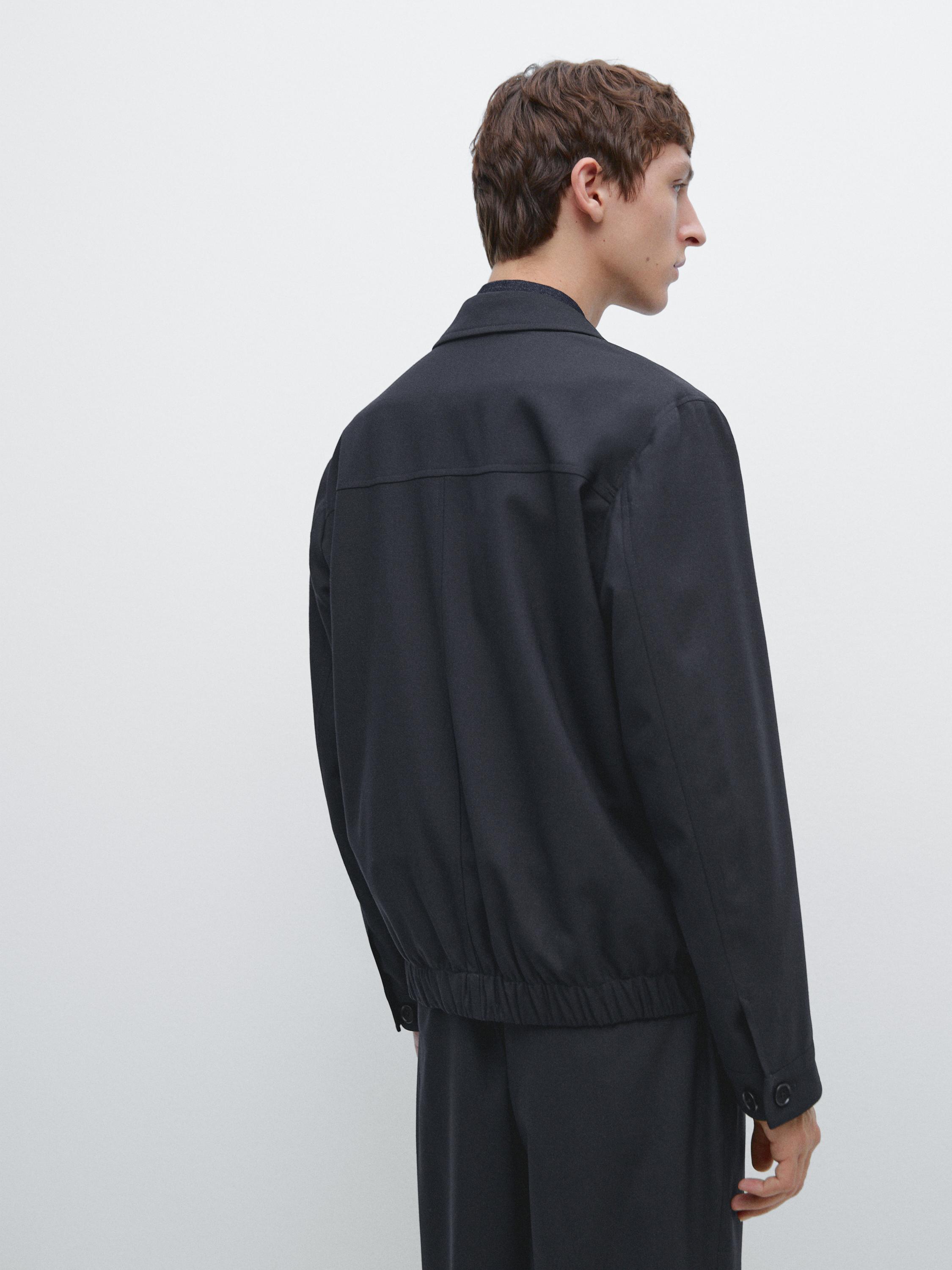 Total görünüm serin yün ceket