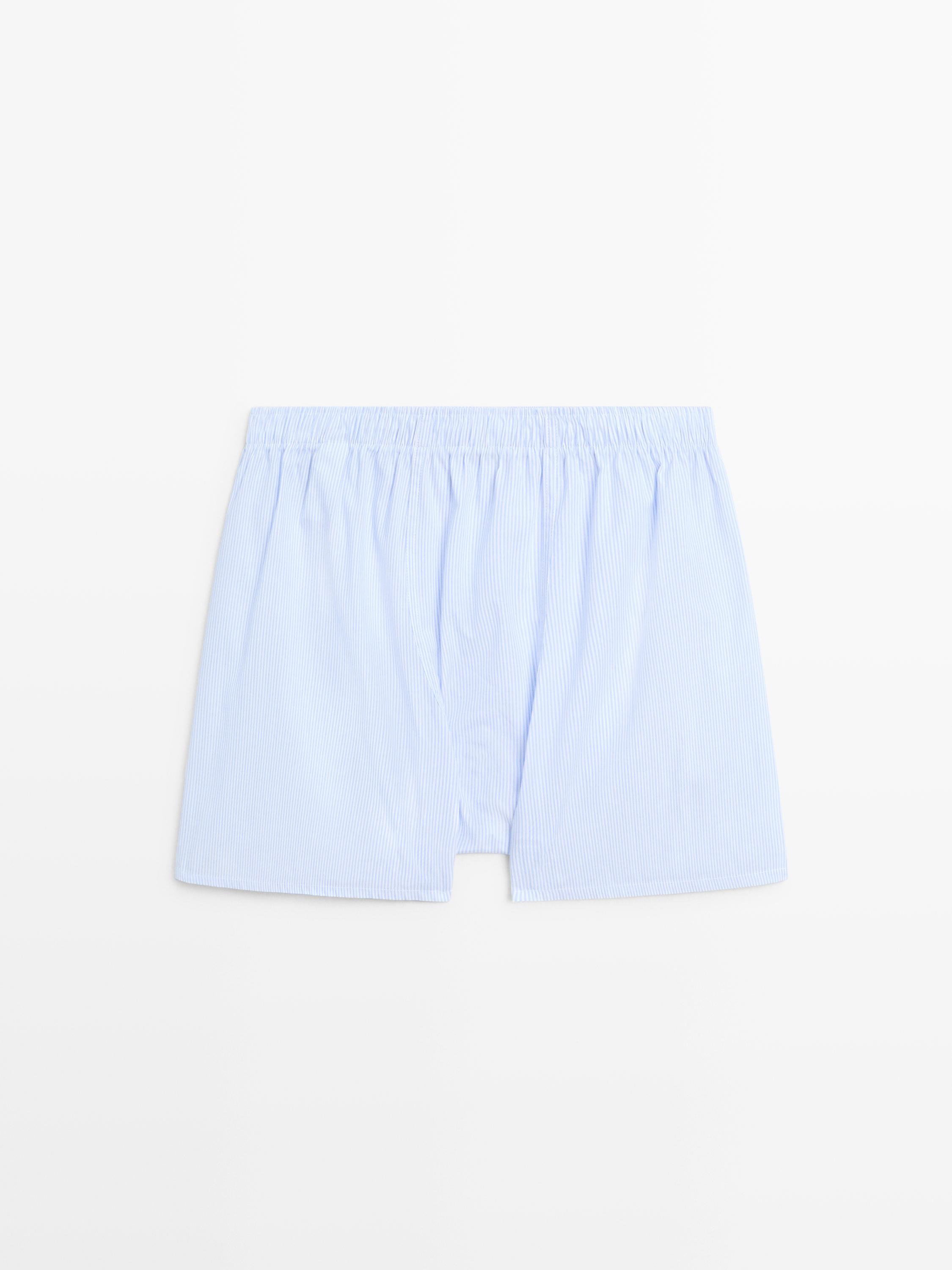 Stripete boksershorts i 100 % bomull
