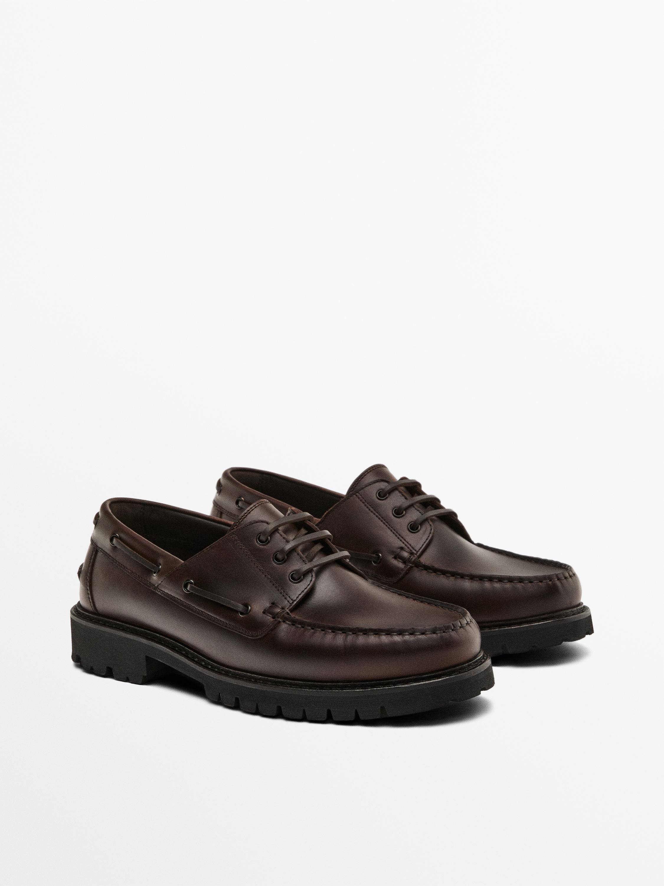 Nappa loafers with track sole
