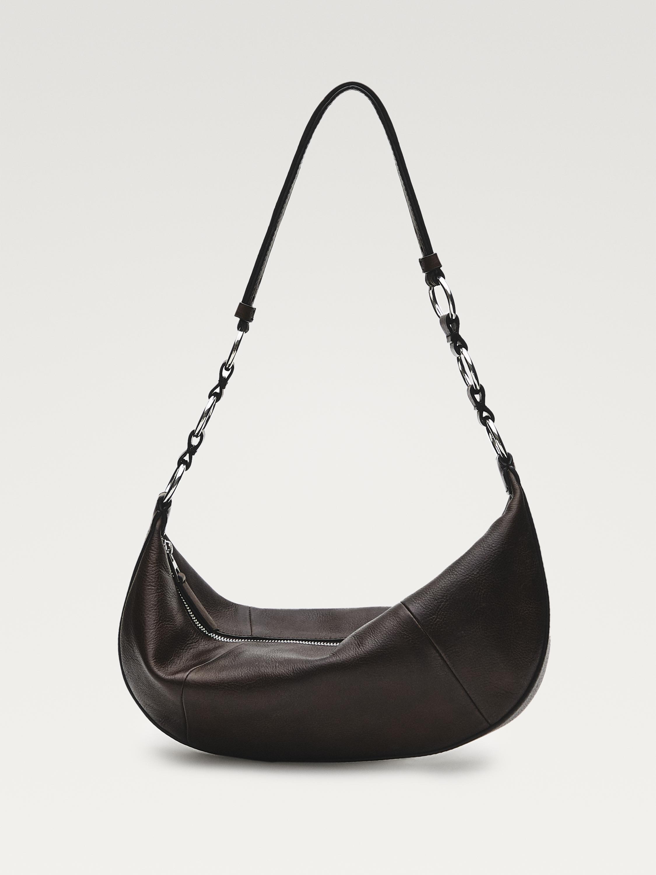Small nappa leather bag — BROWN