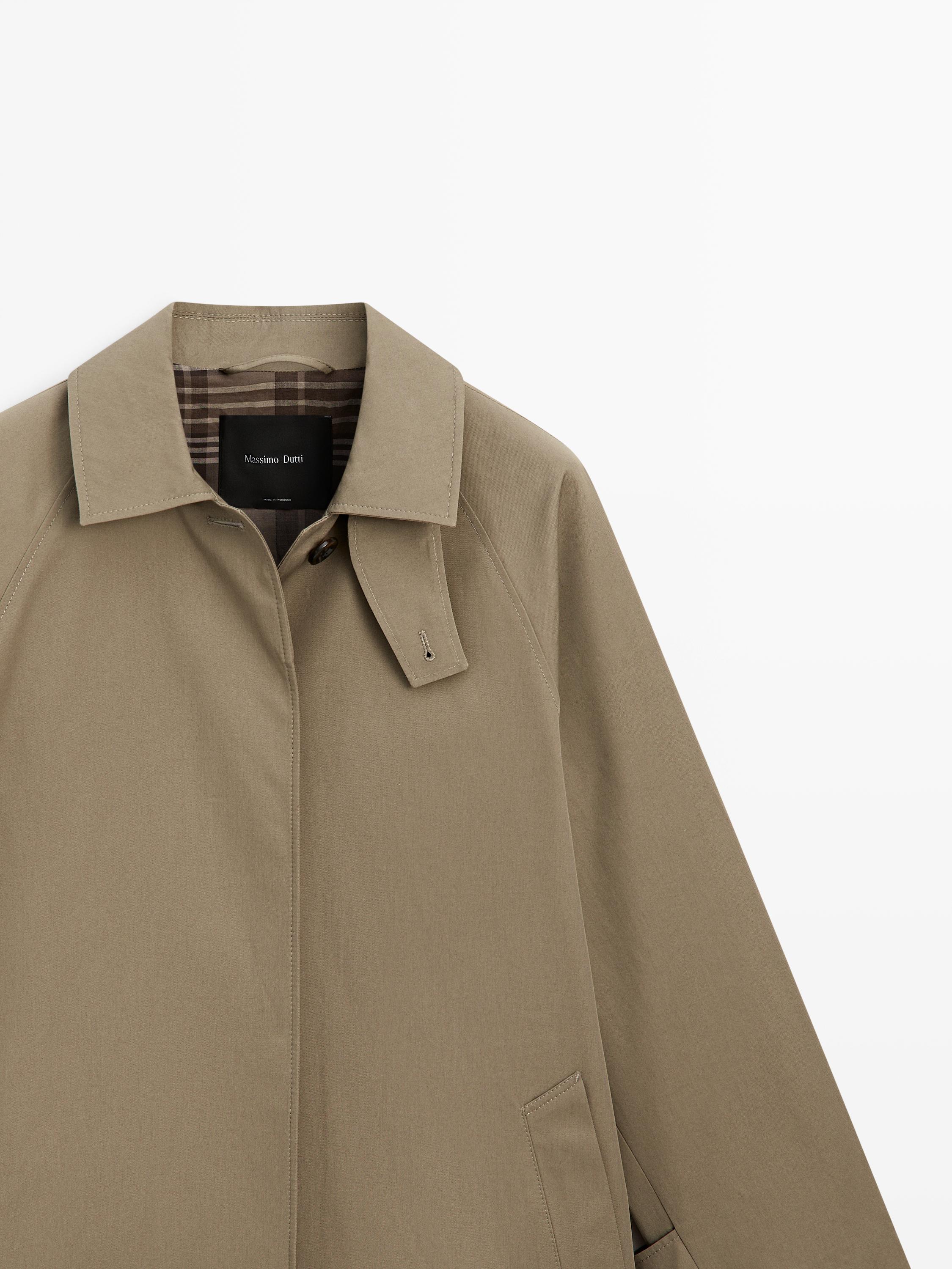 Gabardina trench oversize forro cuadros